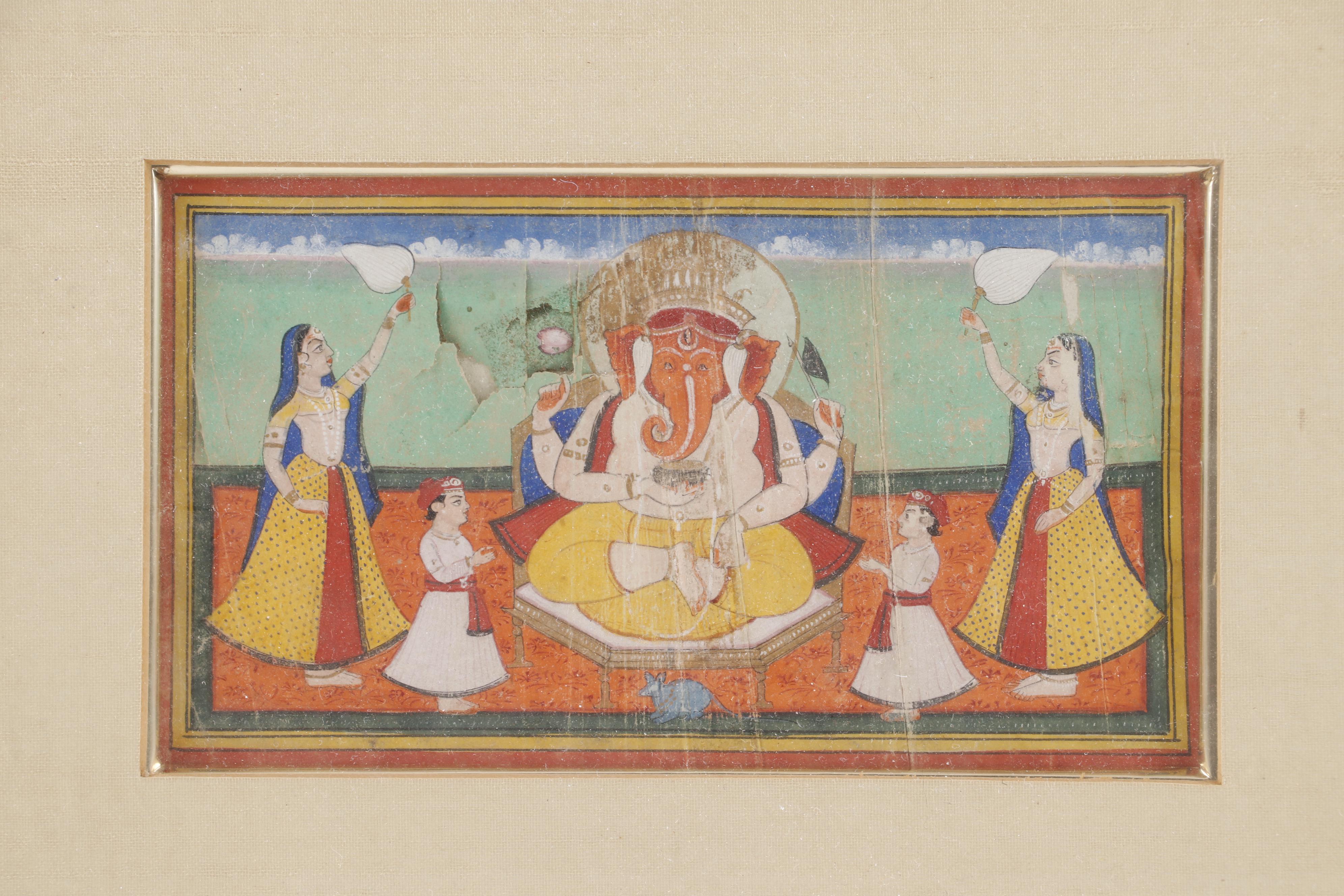 Early 20th Century Mahabharata Manuscript Gouache Painting