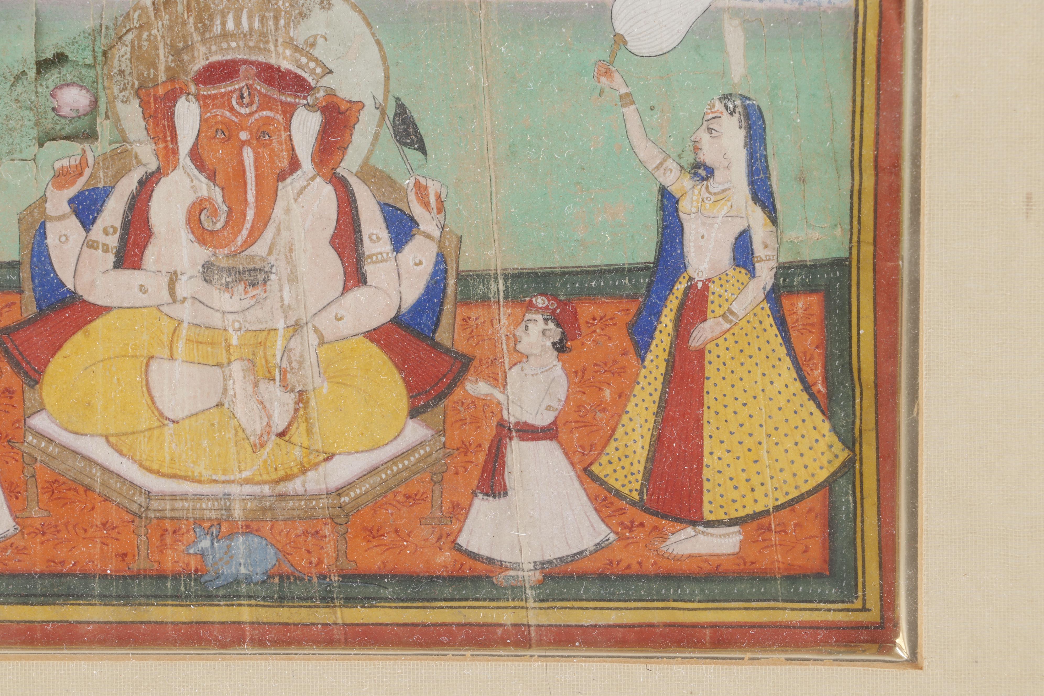 Early 20th Century Mahabharata Manuscript Gouache Painting