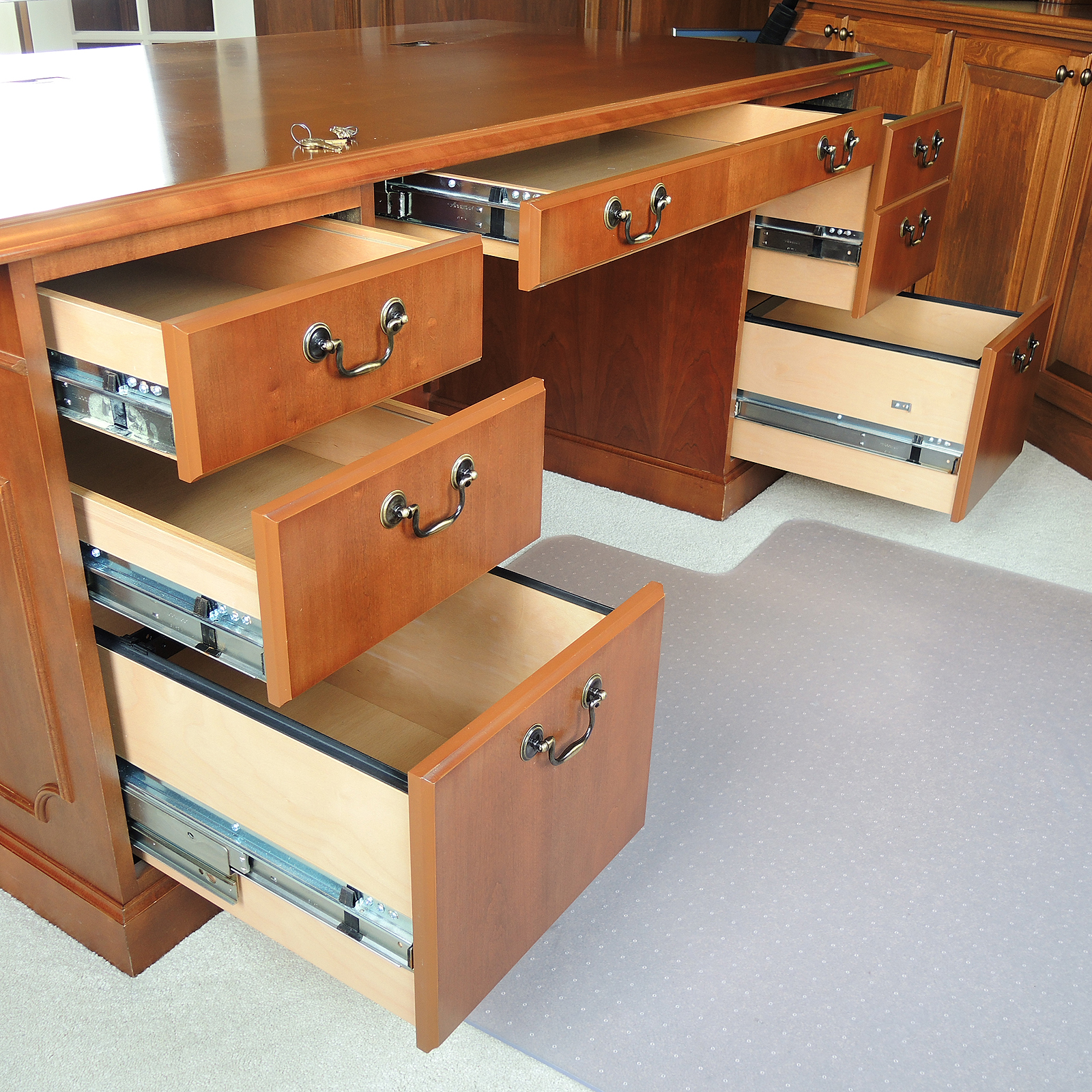 Gunlocke Executive Desk with Locking Drawers