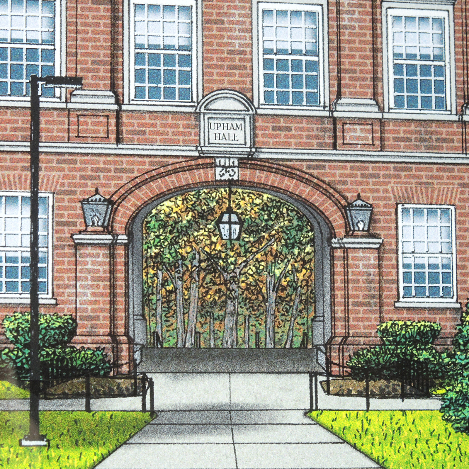 Upham Hall, Miami University, Ohio Offset Lithograph