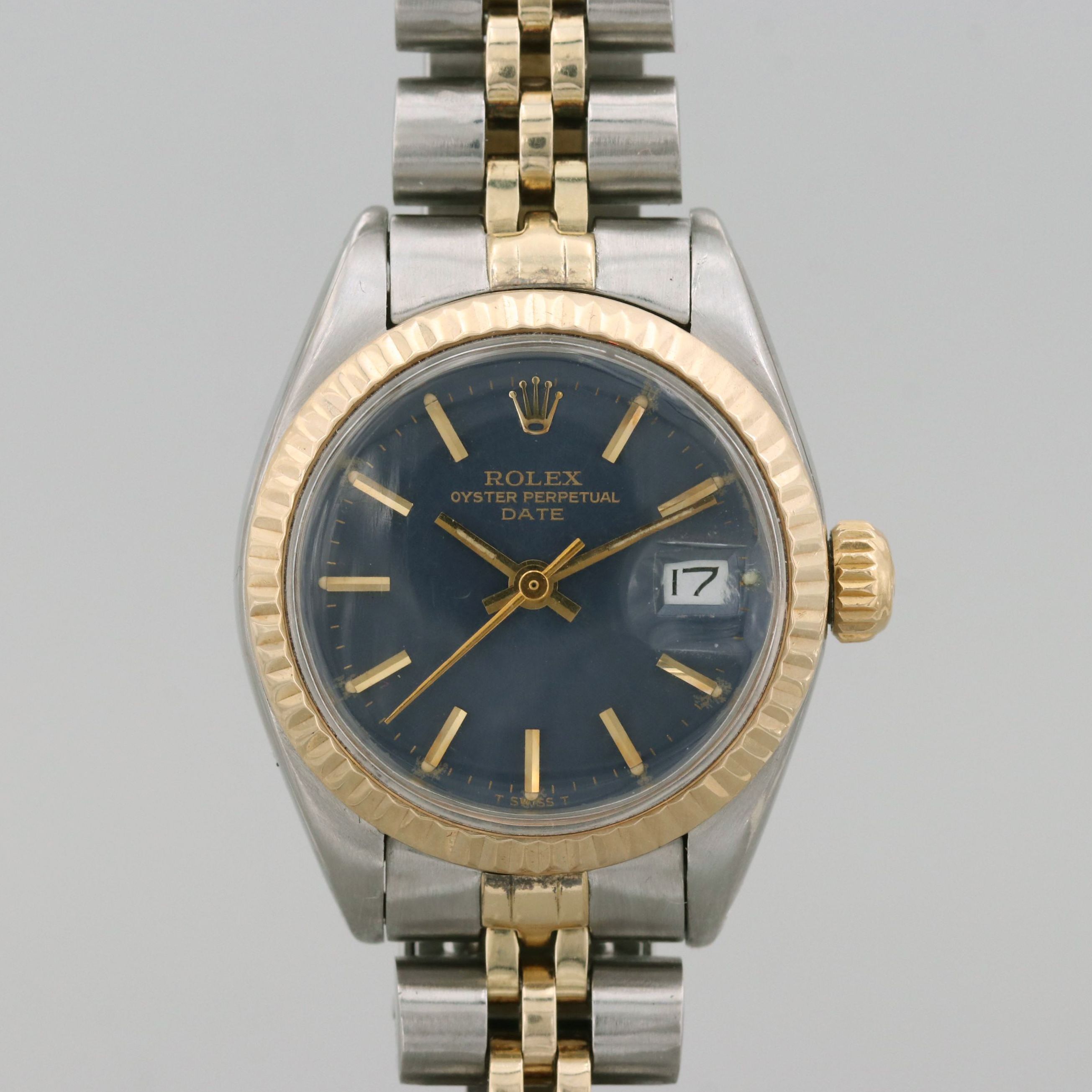 Rolex Oyster Perpetual Date Stainless Steel and 14K Yellow Gold Watch