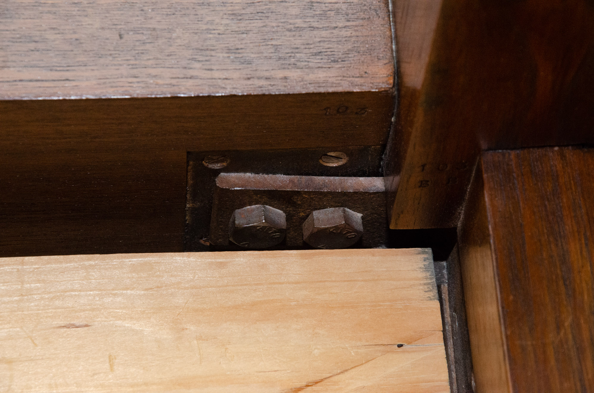 British Khaki Anglo-Indian Style King Canopy Bed Frame with Cane Headboard