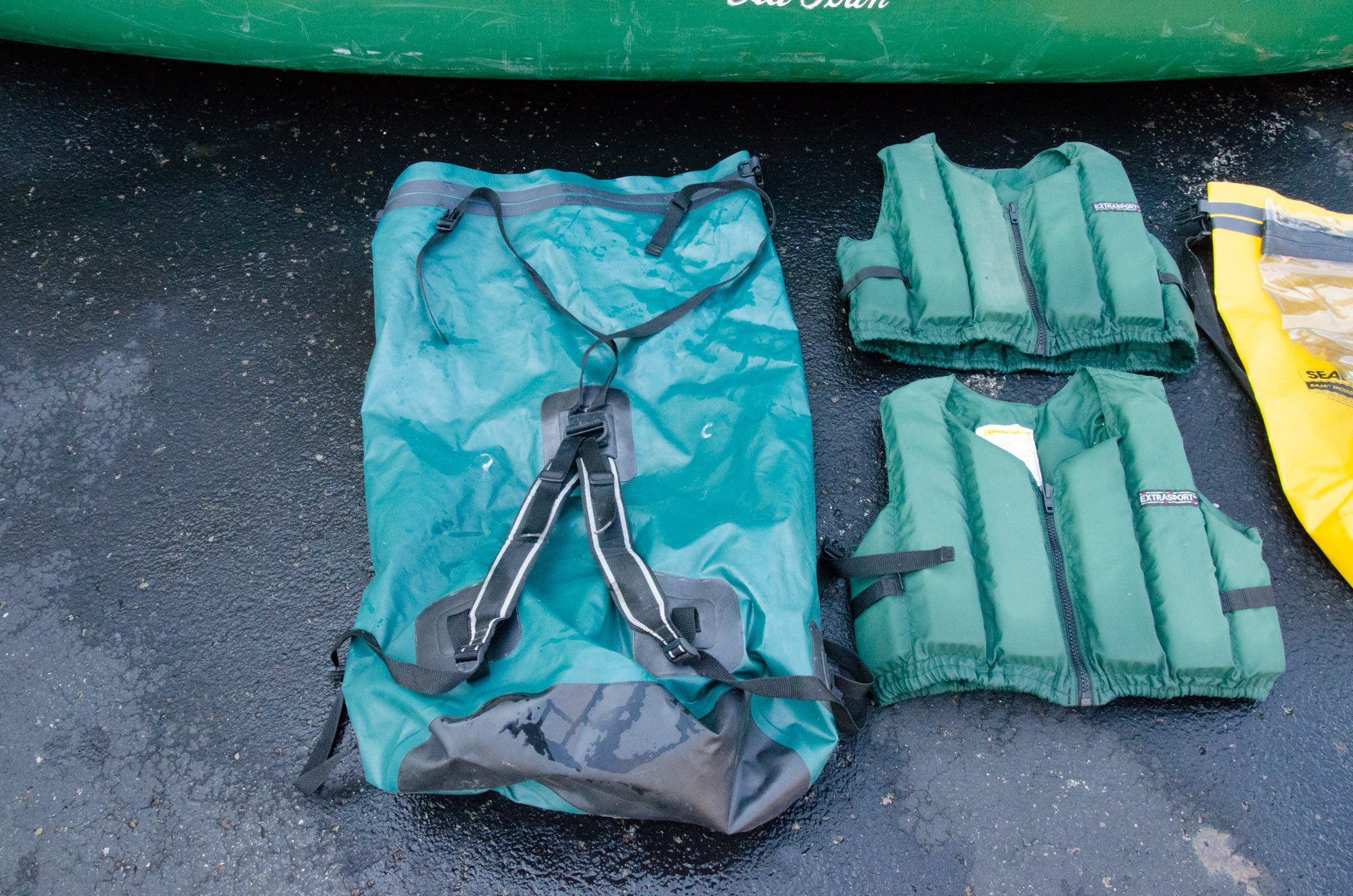 Old Town "Penobscot 16" Lightweight Canoe, Life Preservers and Waterproof Bags