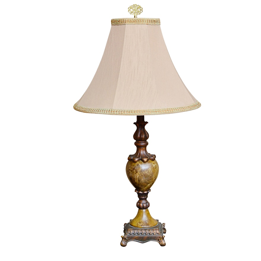 Traditional Table Lamp with Urn Marble Base