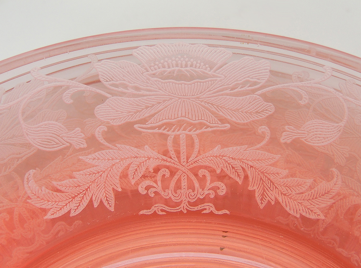Tiffan "Flanders" Pattern Pink Depression Era Tableware