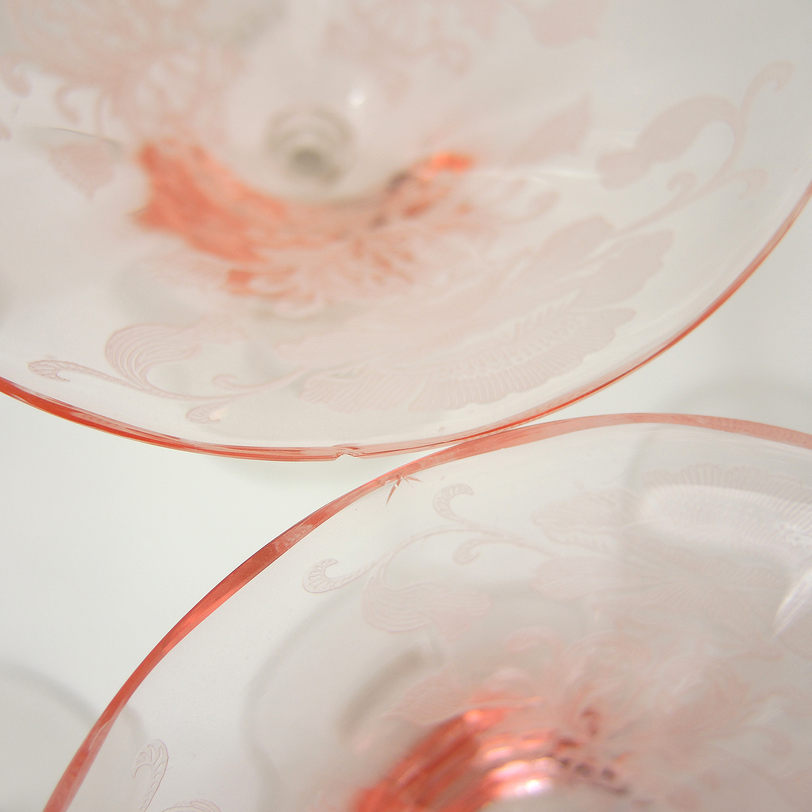 Tiffan "Flanders" Pattern Pink Depression Era Tableware