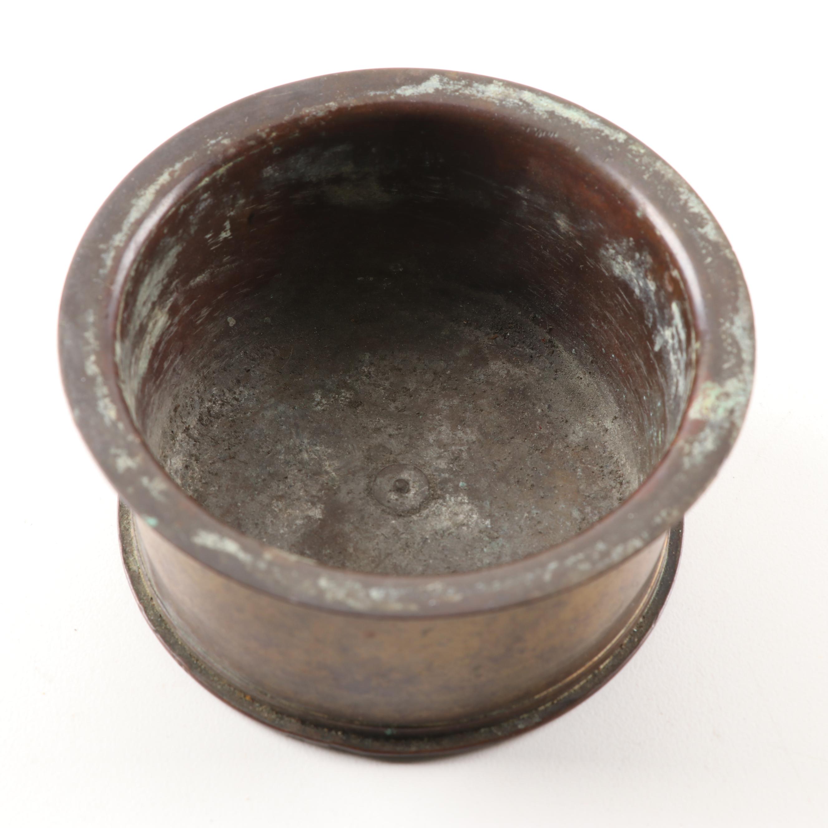 WWI Era US Navy 3 inch Shell Casing and 1943 US 75mm  M18 Tank Shell Casing