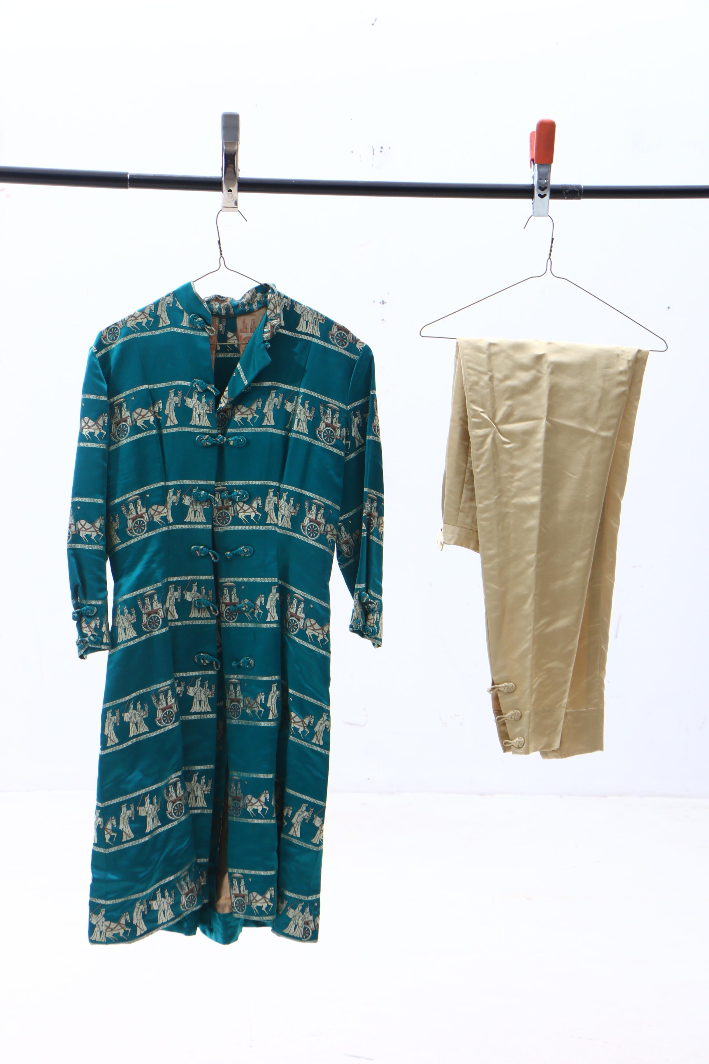 City of Shanghai Chinese Silk Suit and Other Silk Dresses, Circa 1960