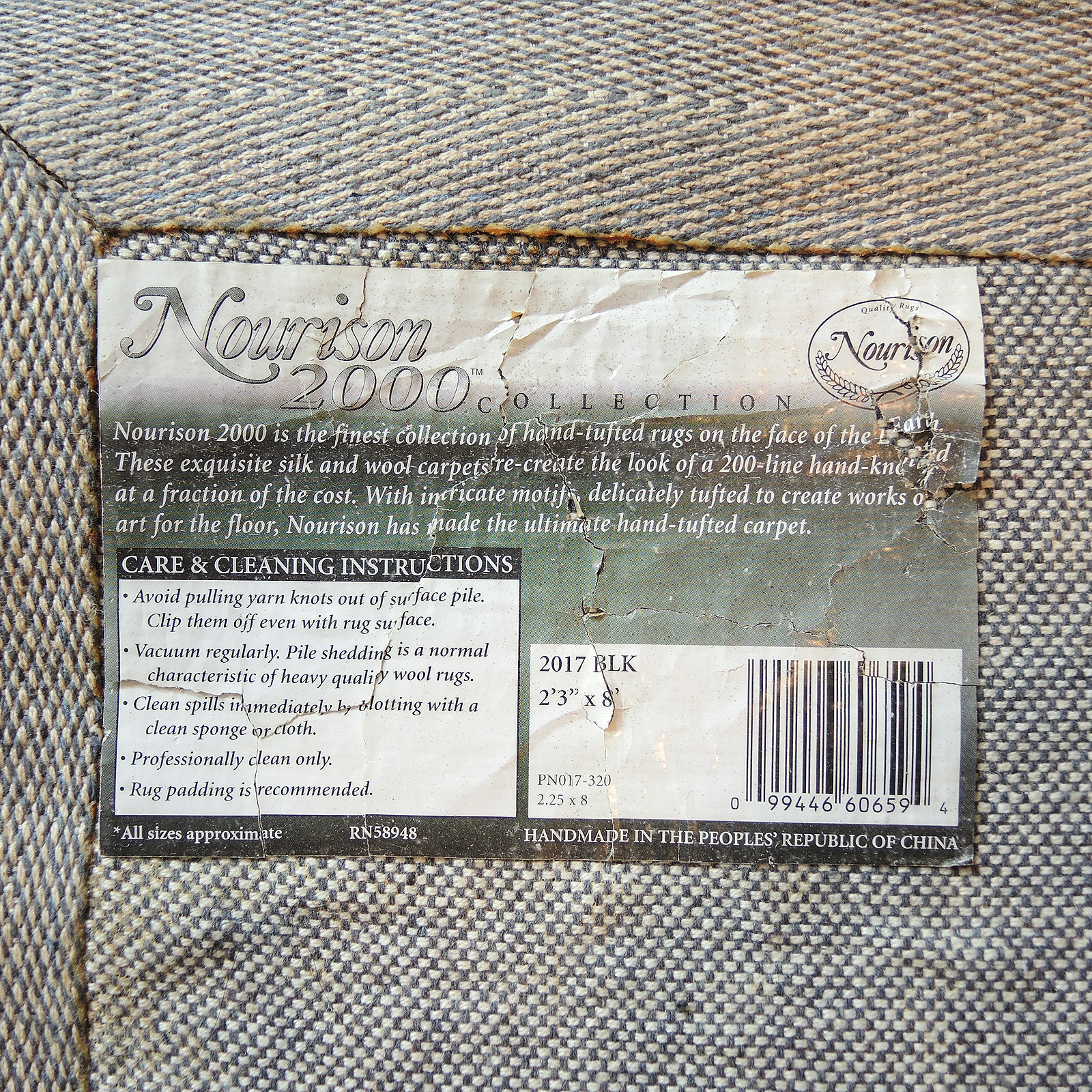 Tufted Nourison 2000 Silk and Wool Carpet Runner