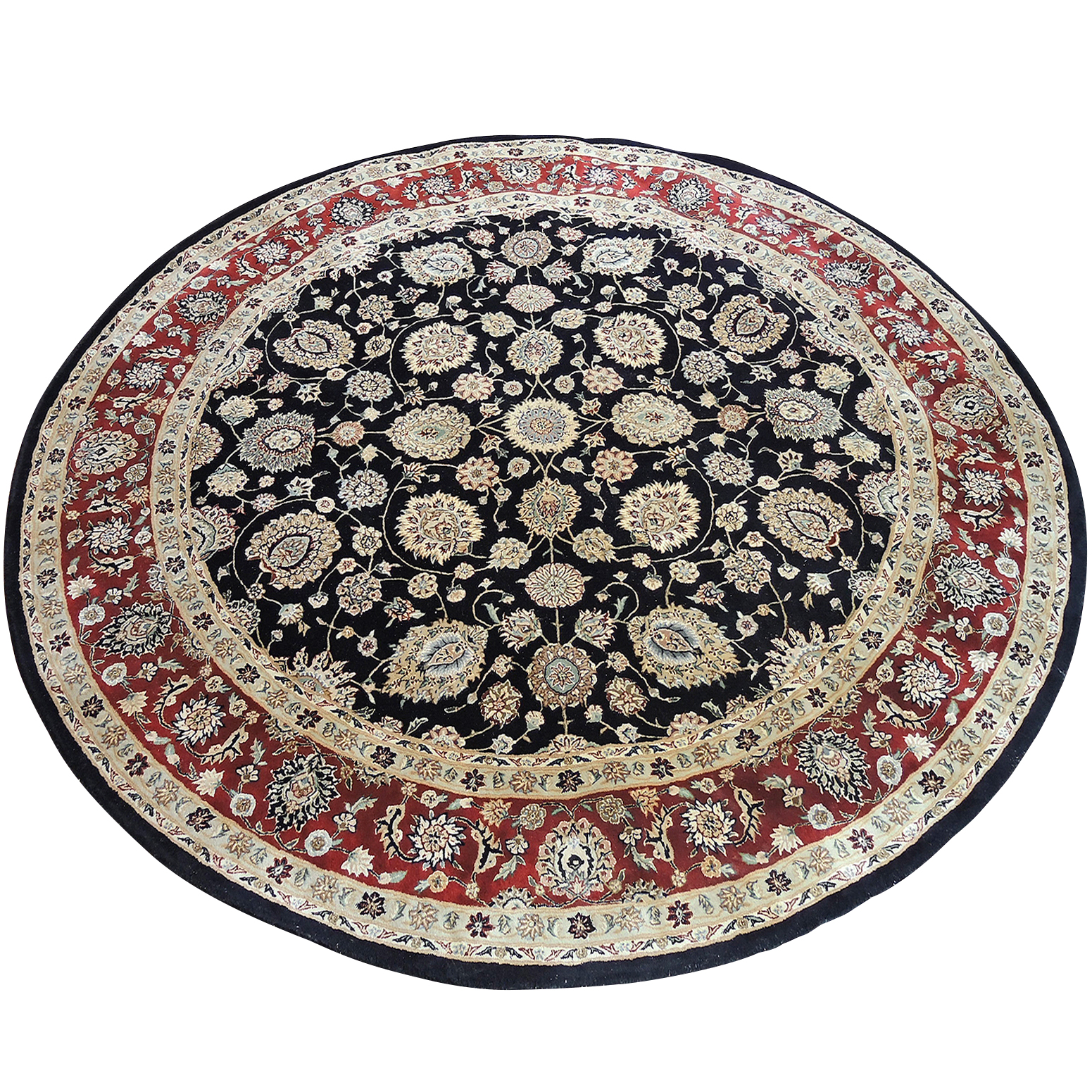 Tufted Wool and Silk Blend Round Area Rug from The Rug Gallery