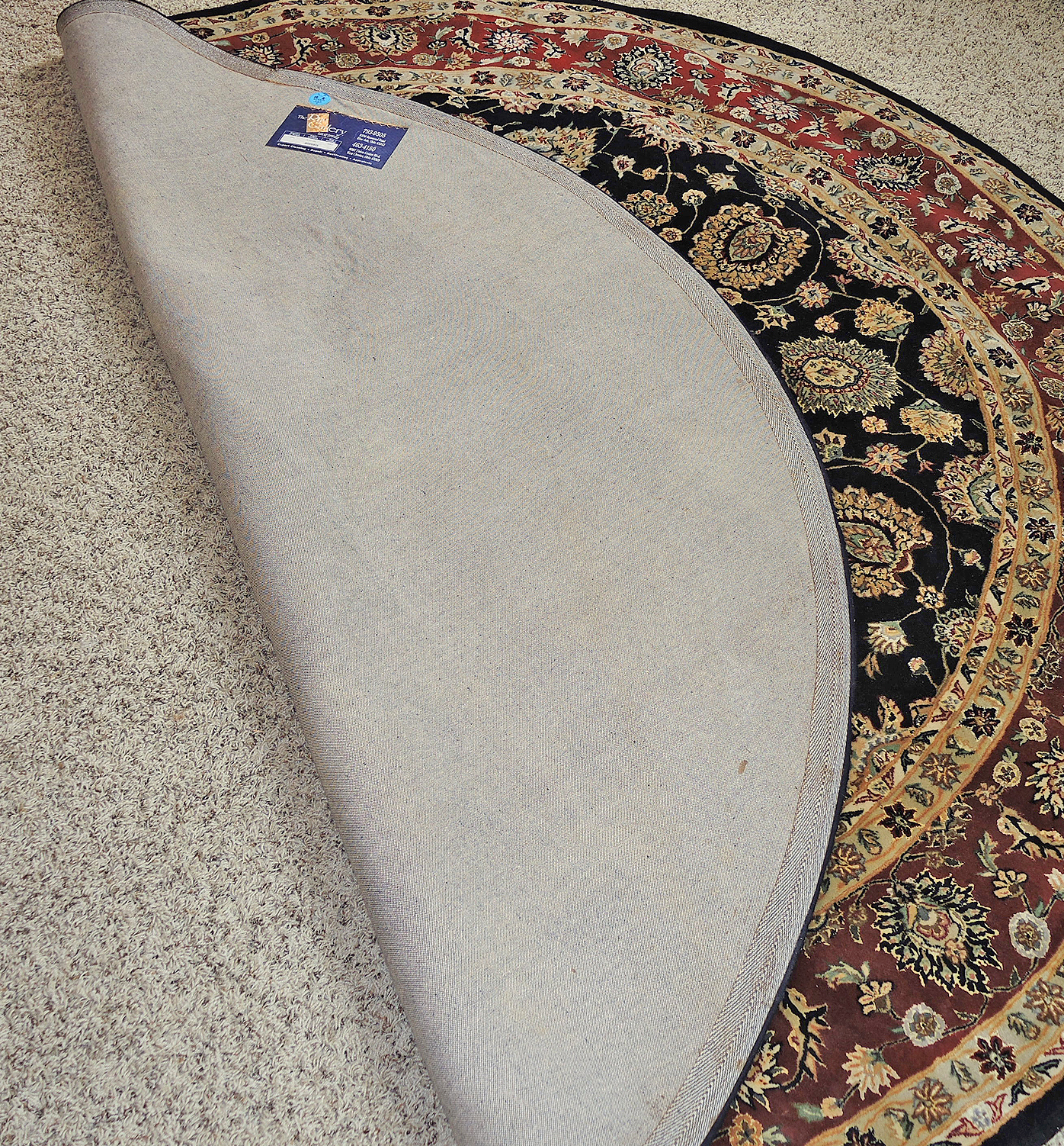 Tufted Wool and Silk Blend Round Area Rug from The Rug Gallery