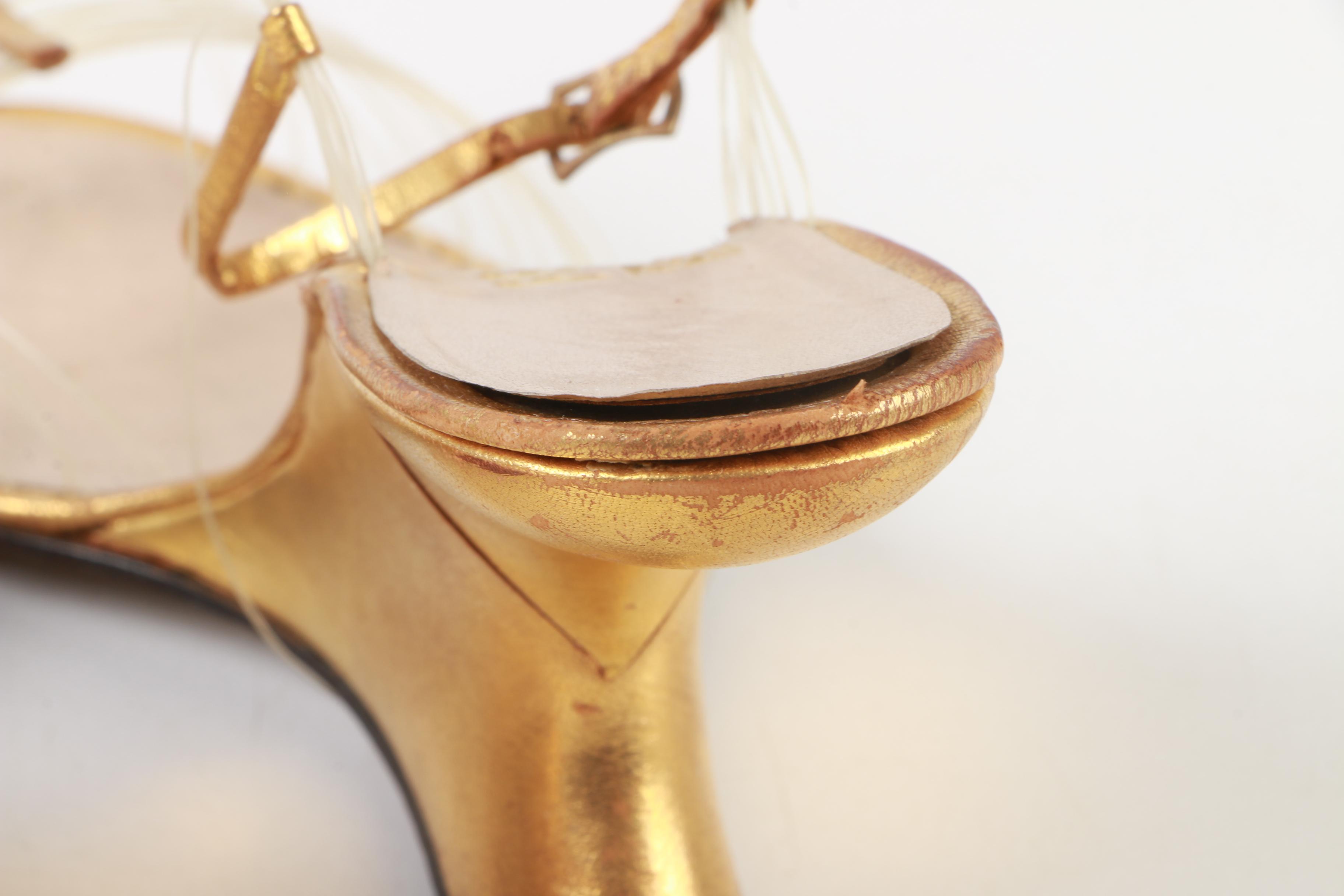 Salvatore Ferragamo Creations Patented Invisible Wedge Sandals, Late 1940s