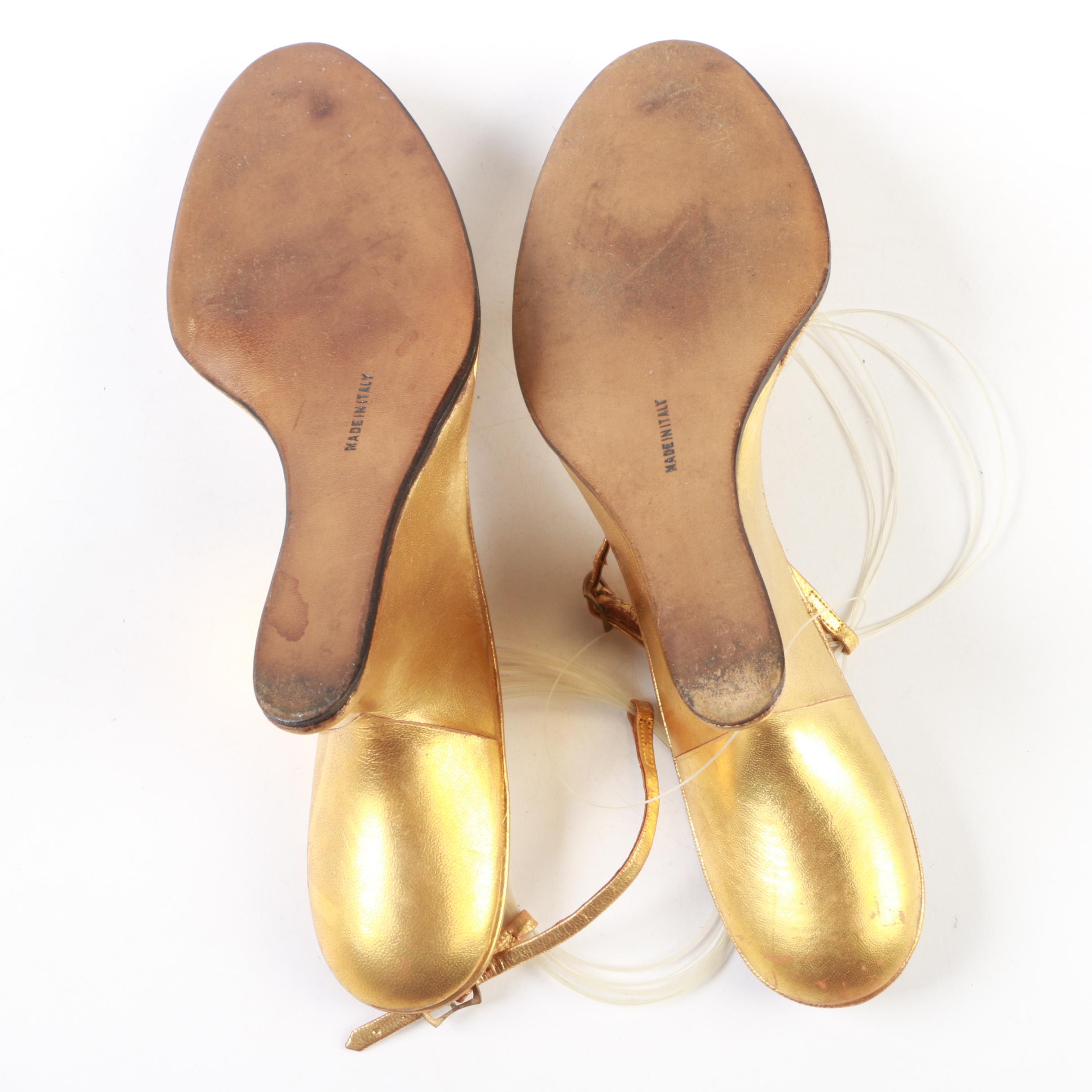 Salvatore Ferragamo Creations Patented Invisible Wedge Sandals, Late 1940s