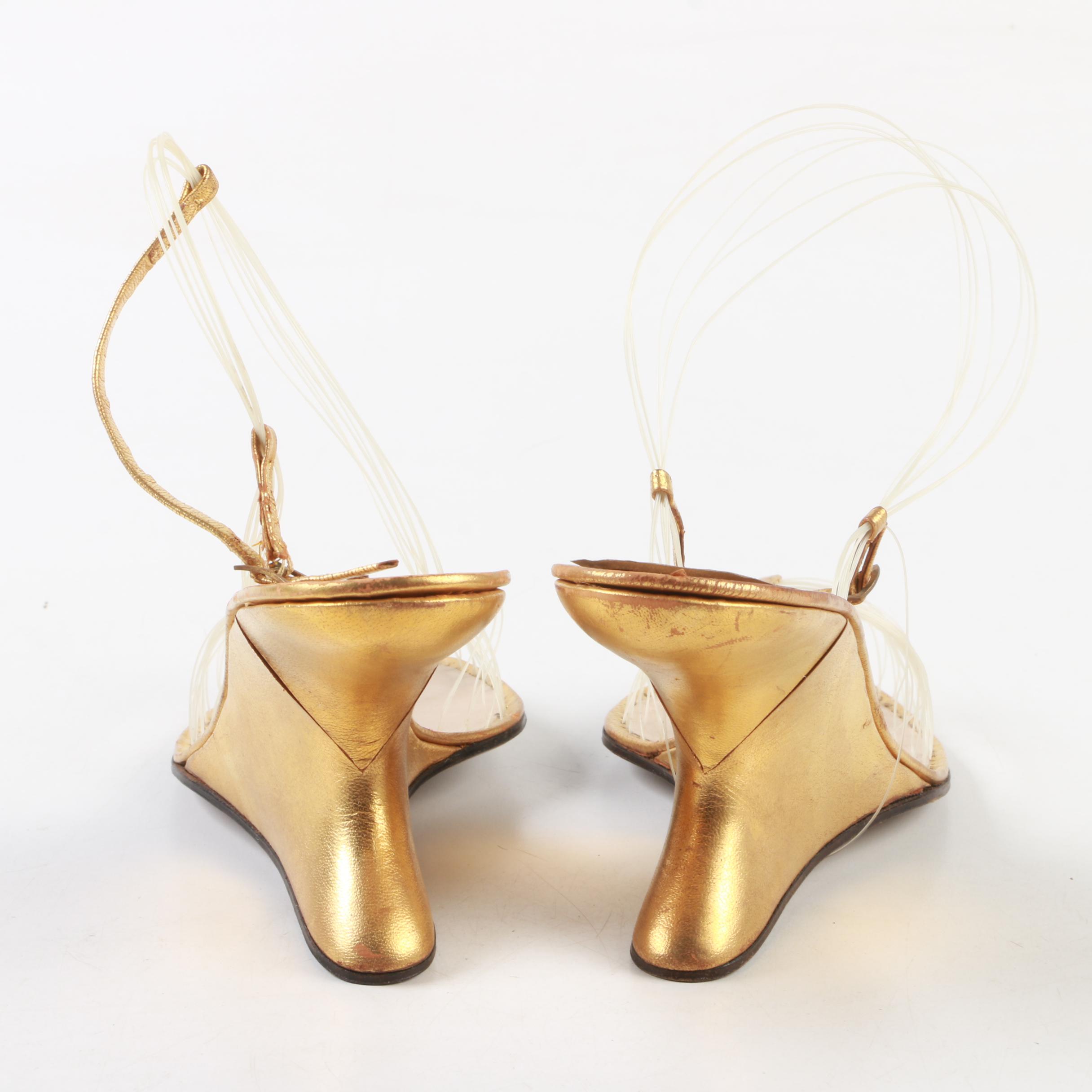Salvatore Ferragamo Creations Patented Invisible Wedge Sandals, Late 1940s