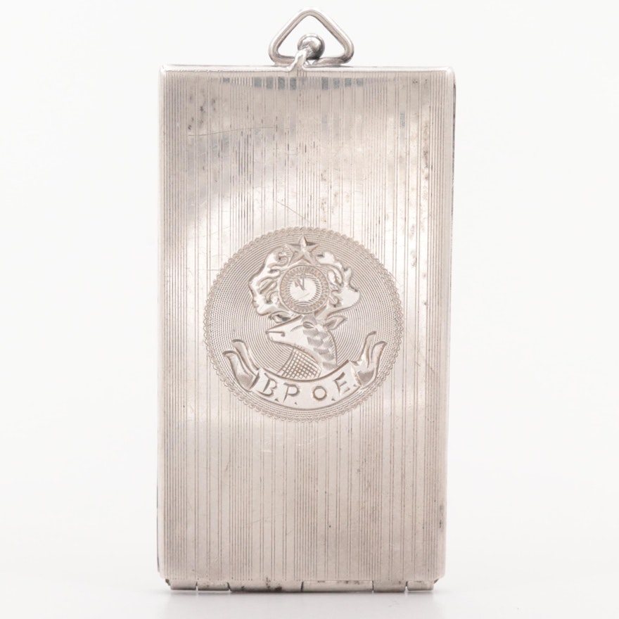 Vintage Sterling Silver Free Mason Stamp Holder