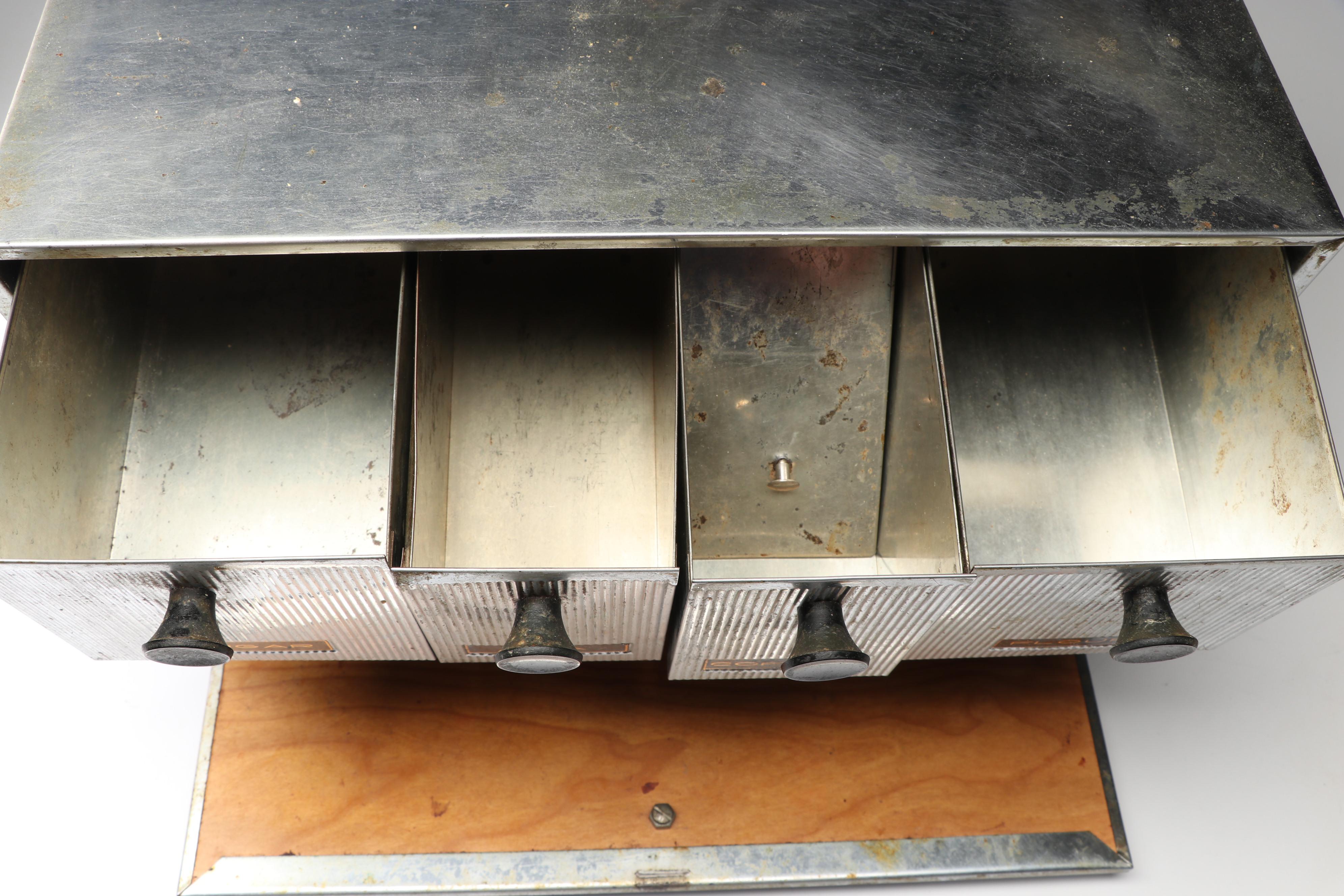 Krestline Bread Box by Speco Products with Storage Drawers, Mid-Century