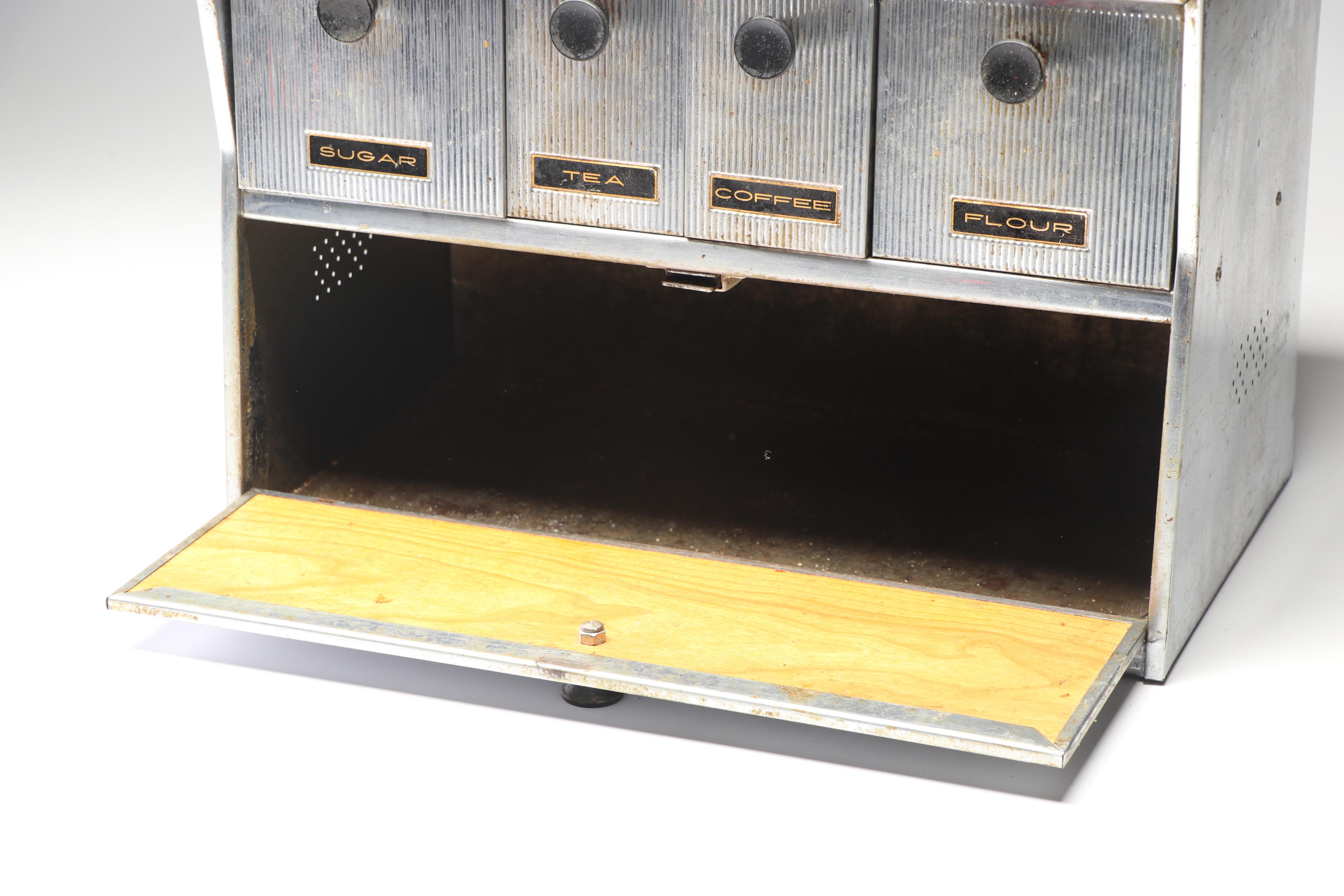 Krestline Bread Box by Speco Products with Storage Drawers, Mid-Century