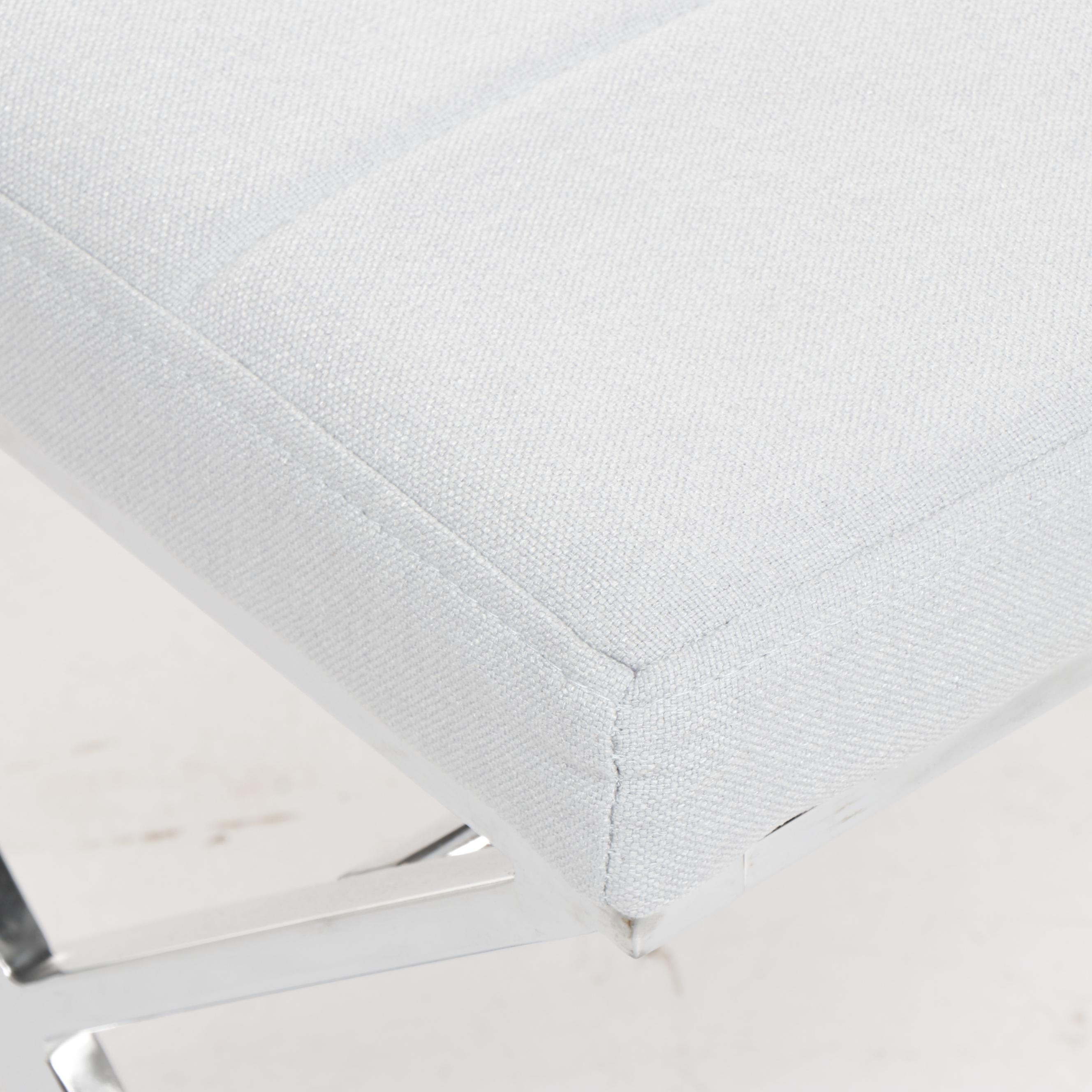 Contemporary Powder Blue Tufted Upholstered Bed Bench