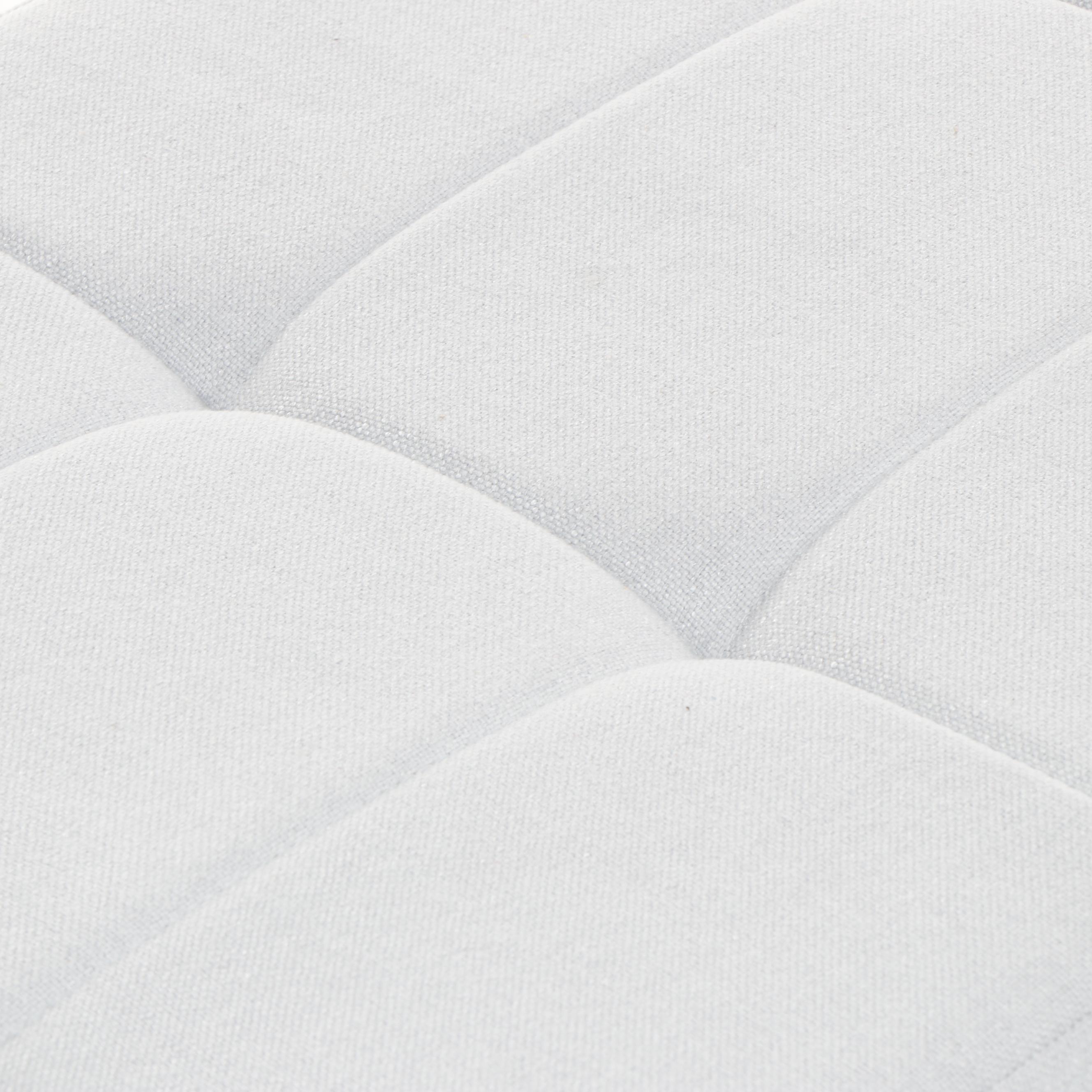 Contemporary Powder Blue Tufted Upholstered Bed Bench