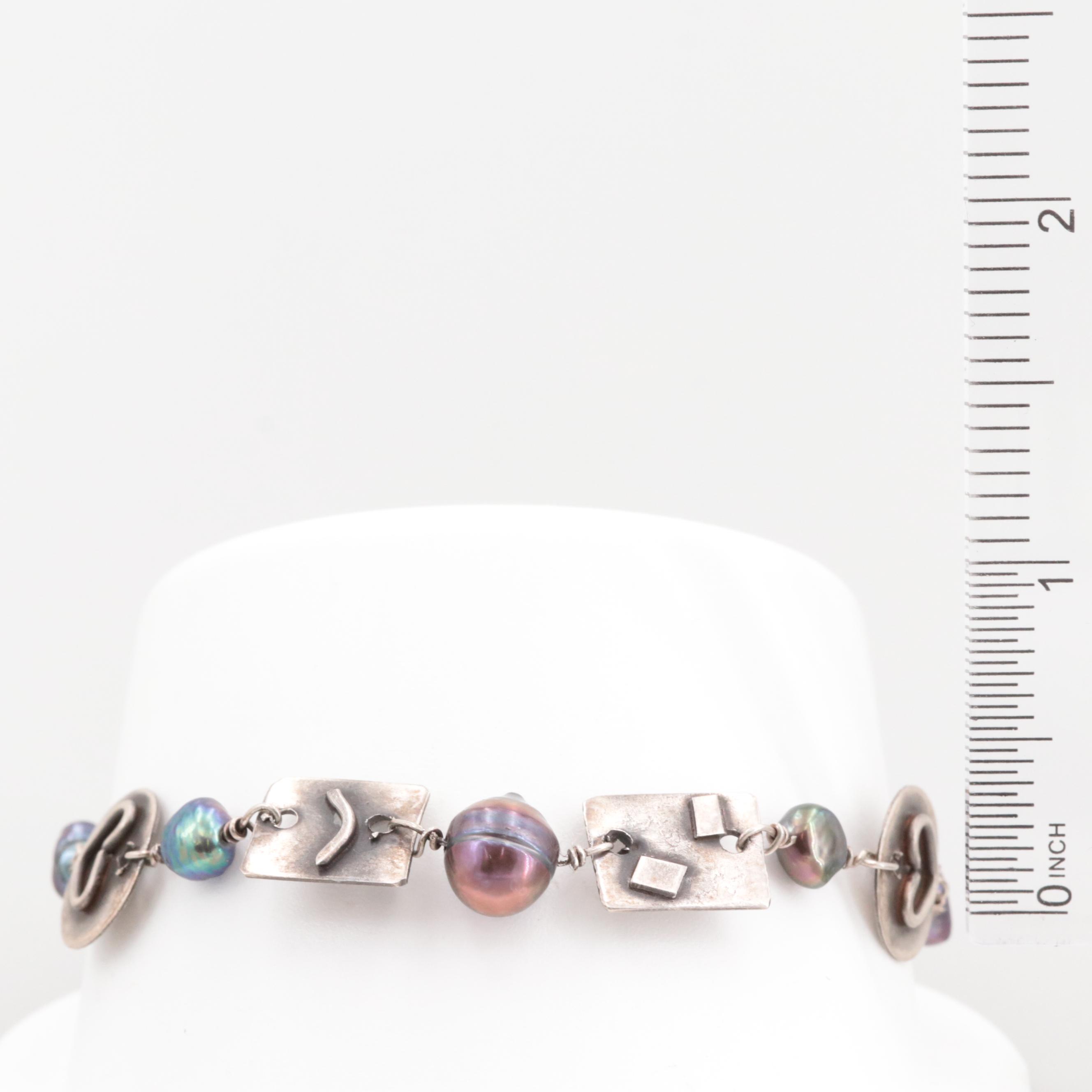 Sterling Silver Cultured Pearl Bracelet