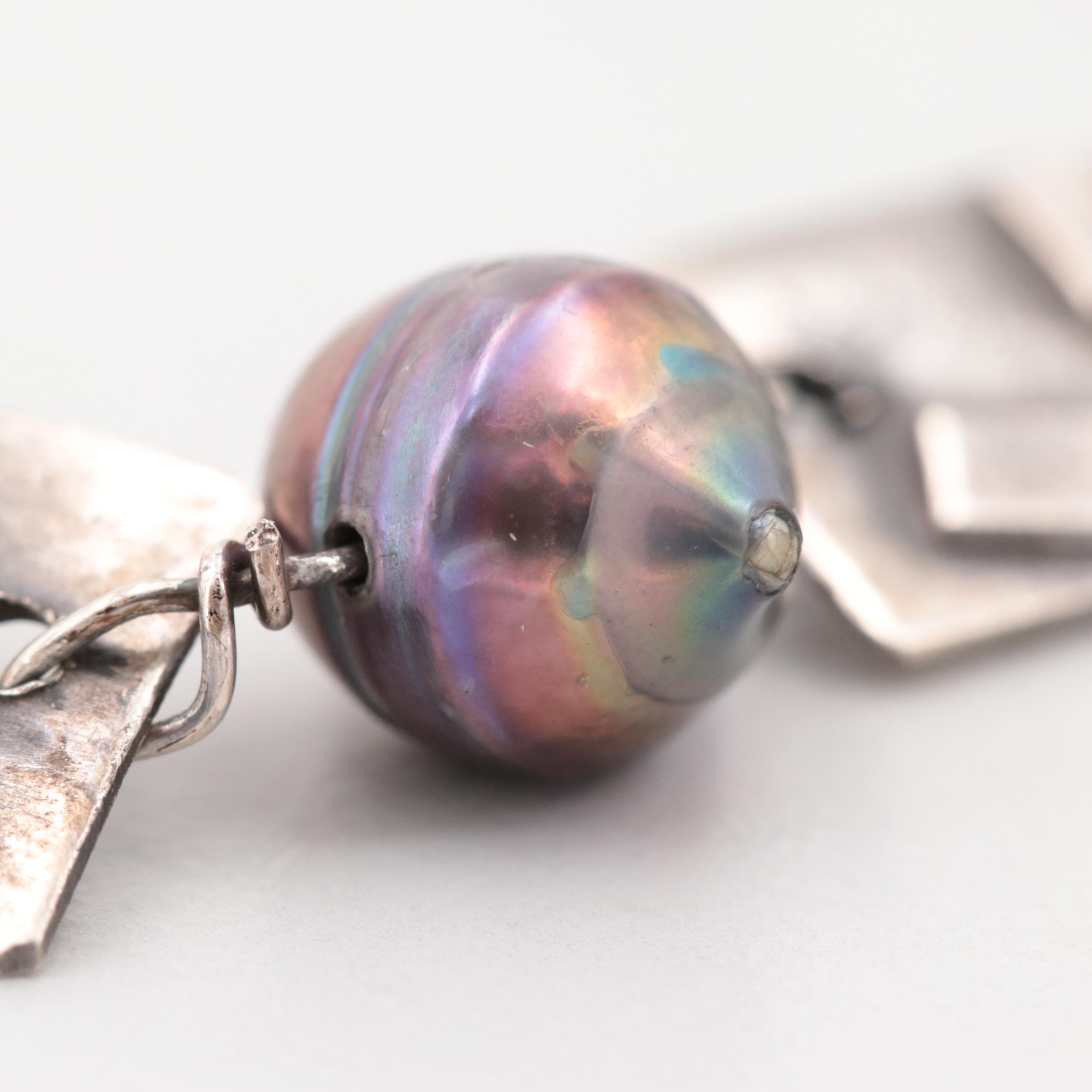 Sterling Silver Cultured Pearl Bracelet