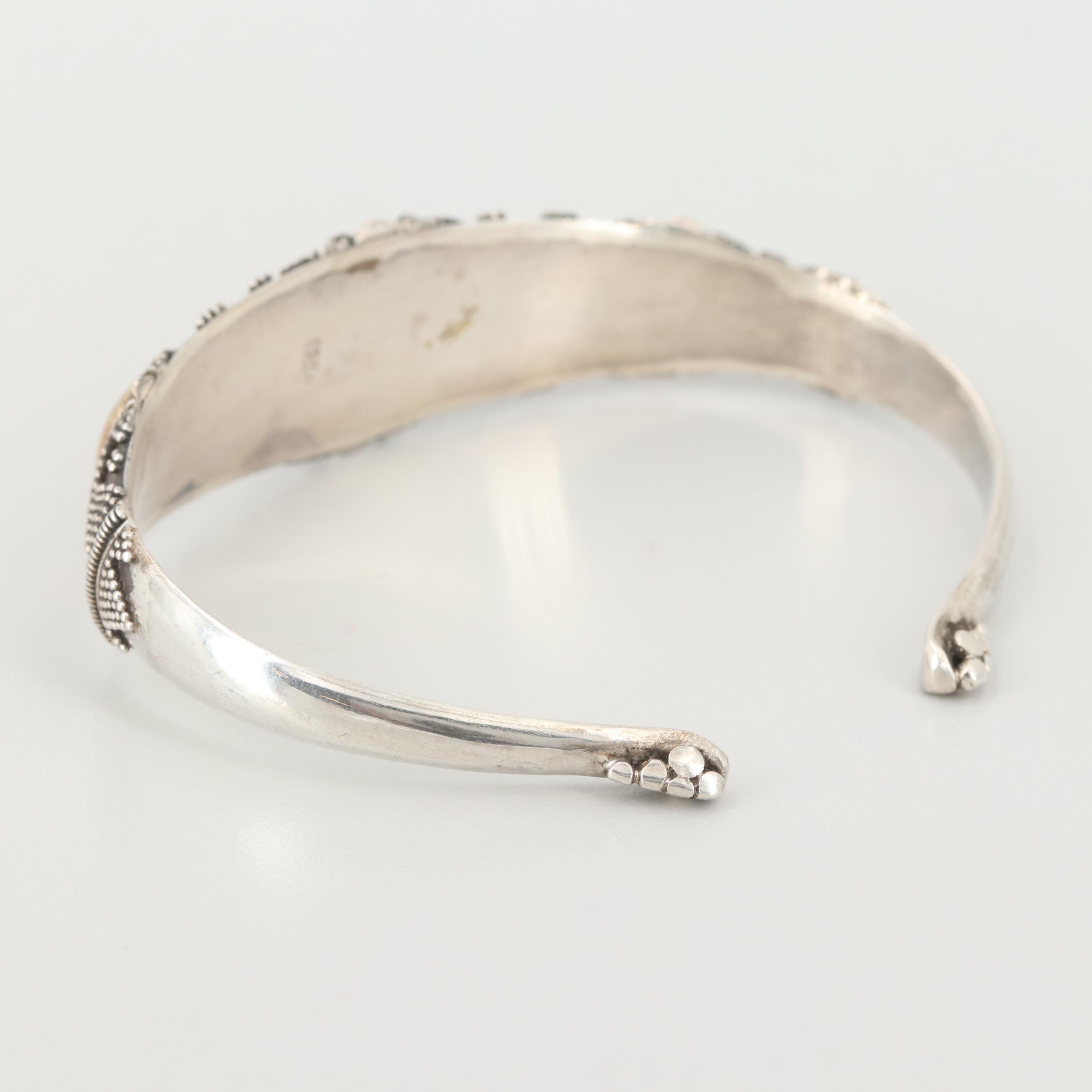 Vintage Bali Sterling Silver Cuff Bracelet