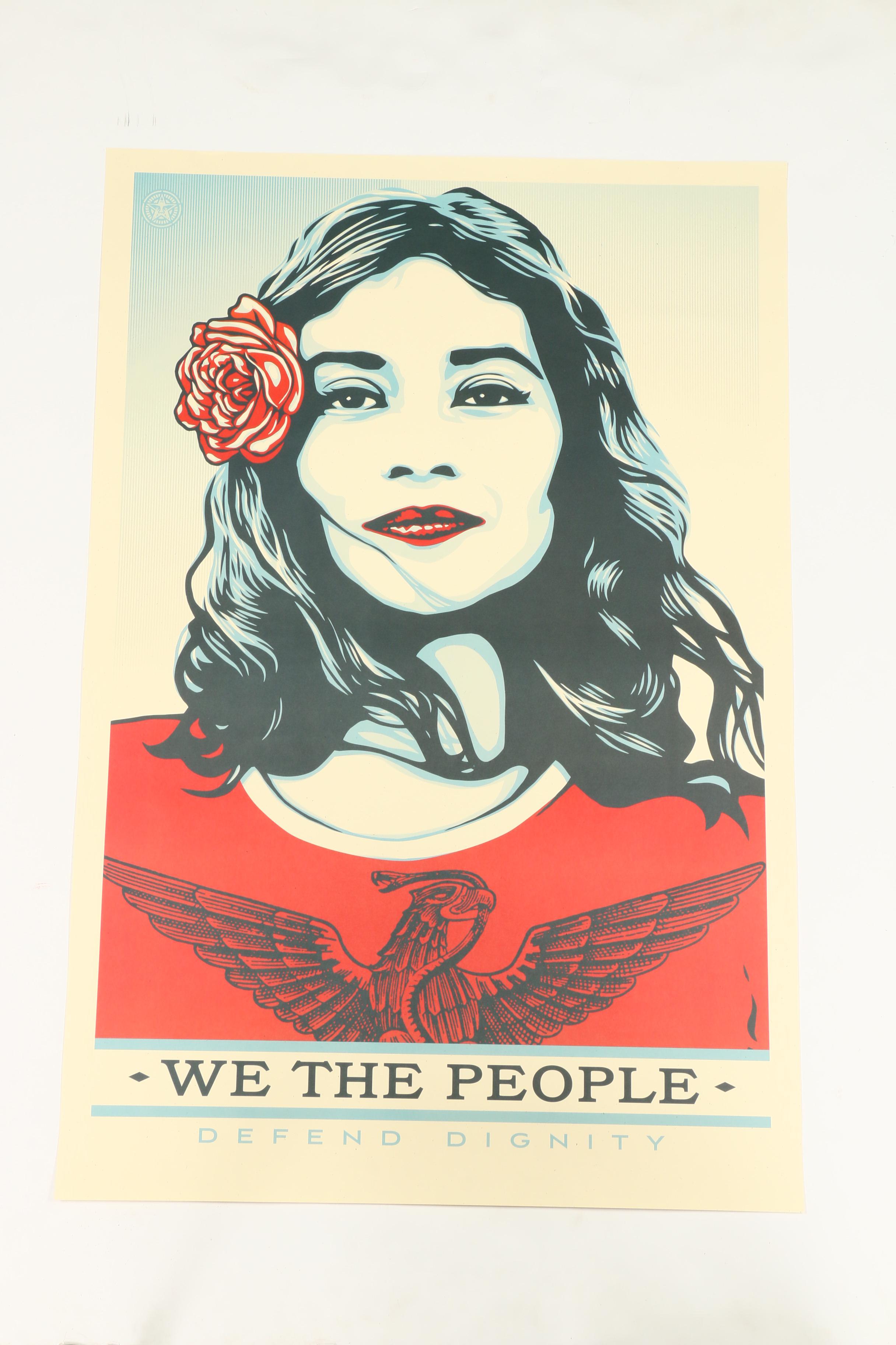 Shepard Fairey Offset Prints on Paper "We the People"