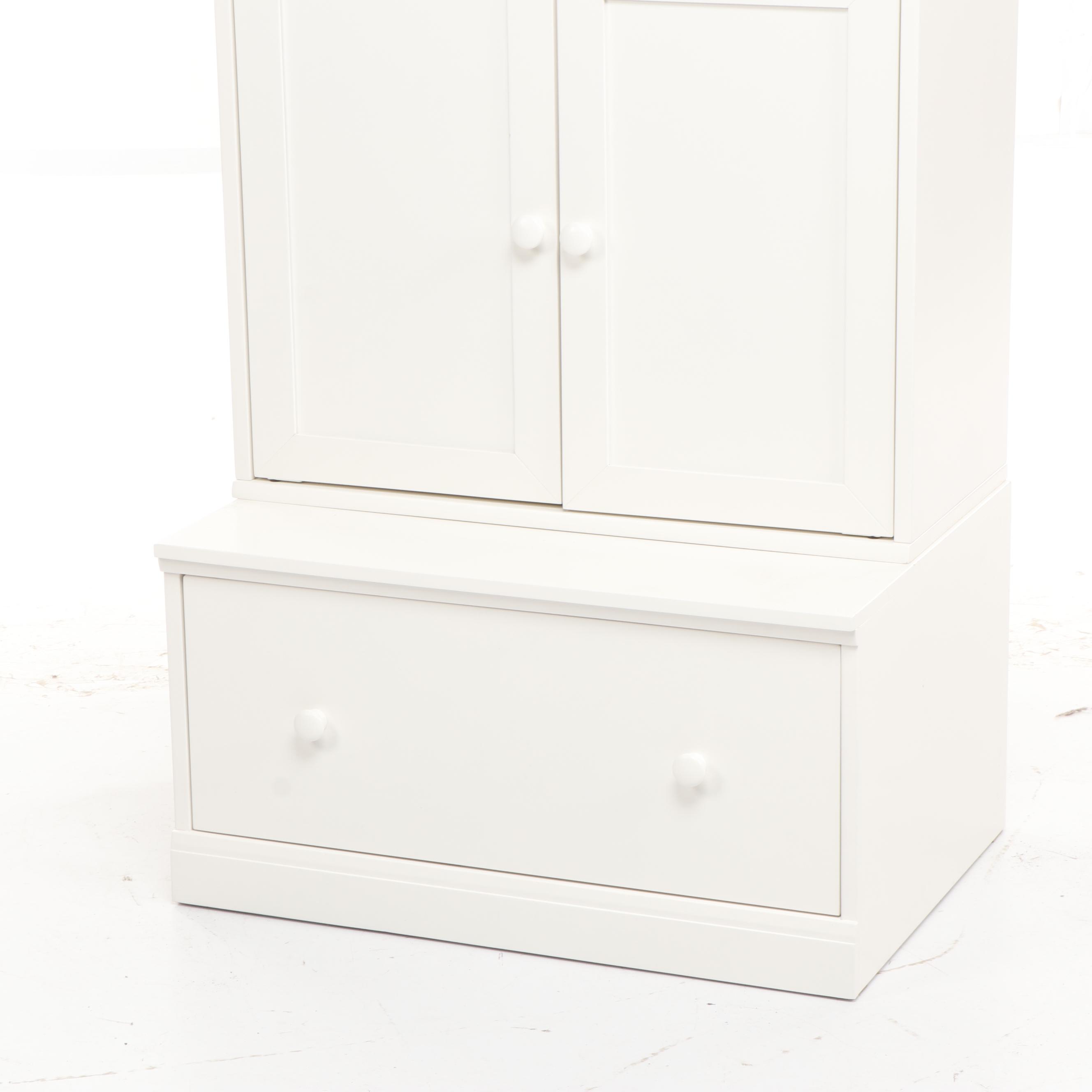 Contemporary Pottery Barn Kids Modular White Shelving