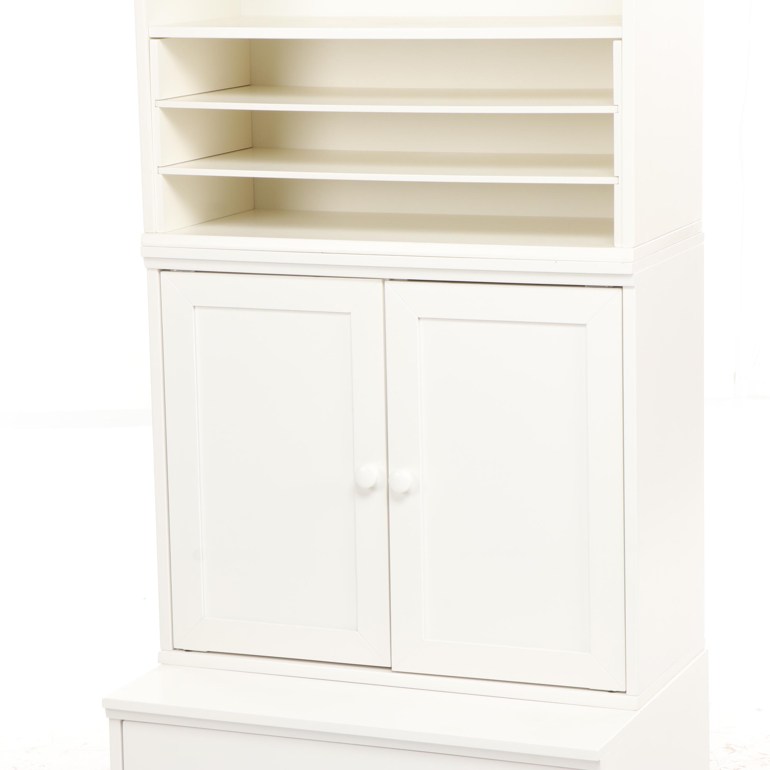 Contemporary Pottery Barn Kids Modular White Shelving
