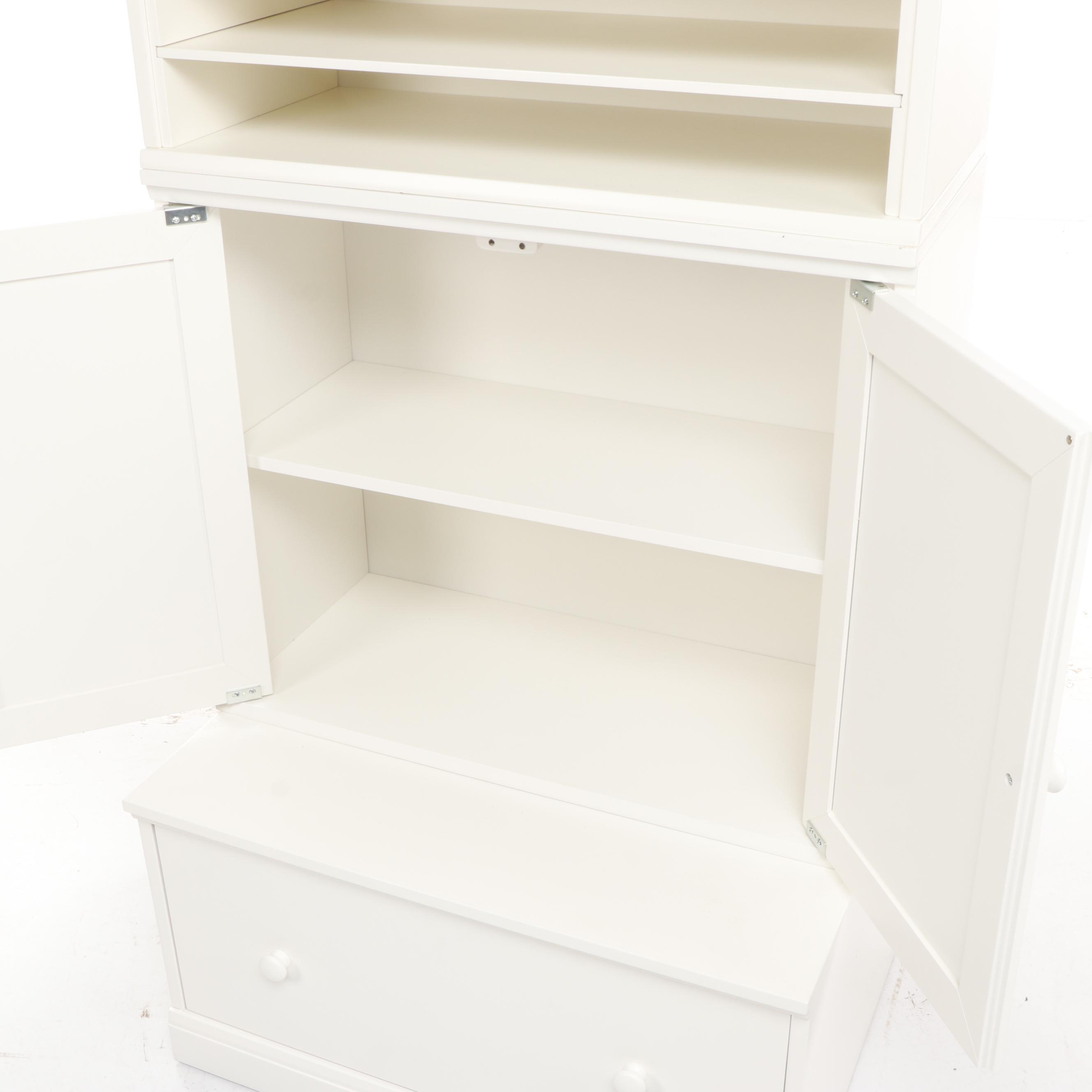 Contemporary Pottery Barn Kids Modular White Shelving