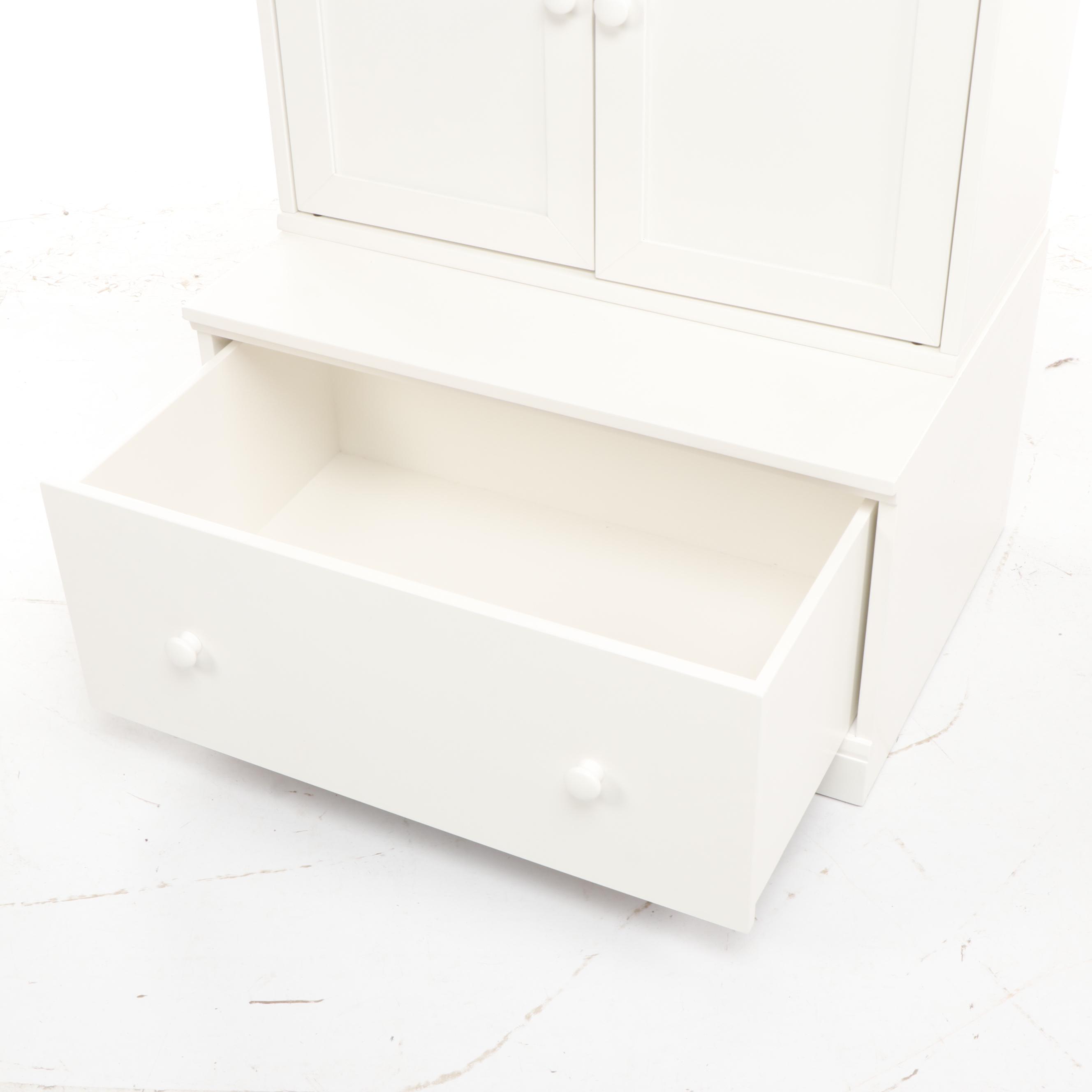 Contemporary Pottery Barn Kids Modular White Shelving