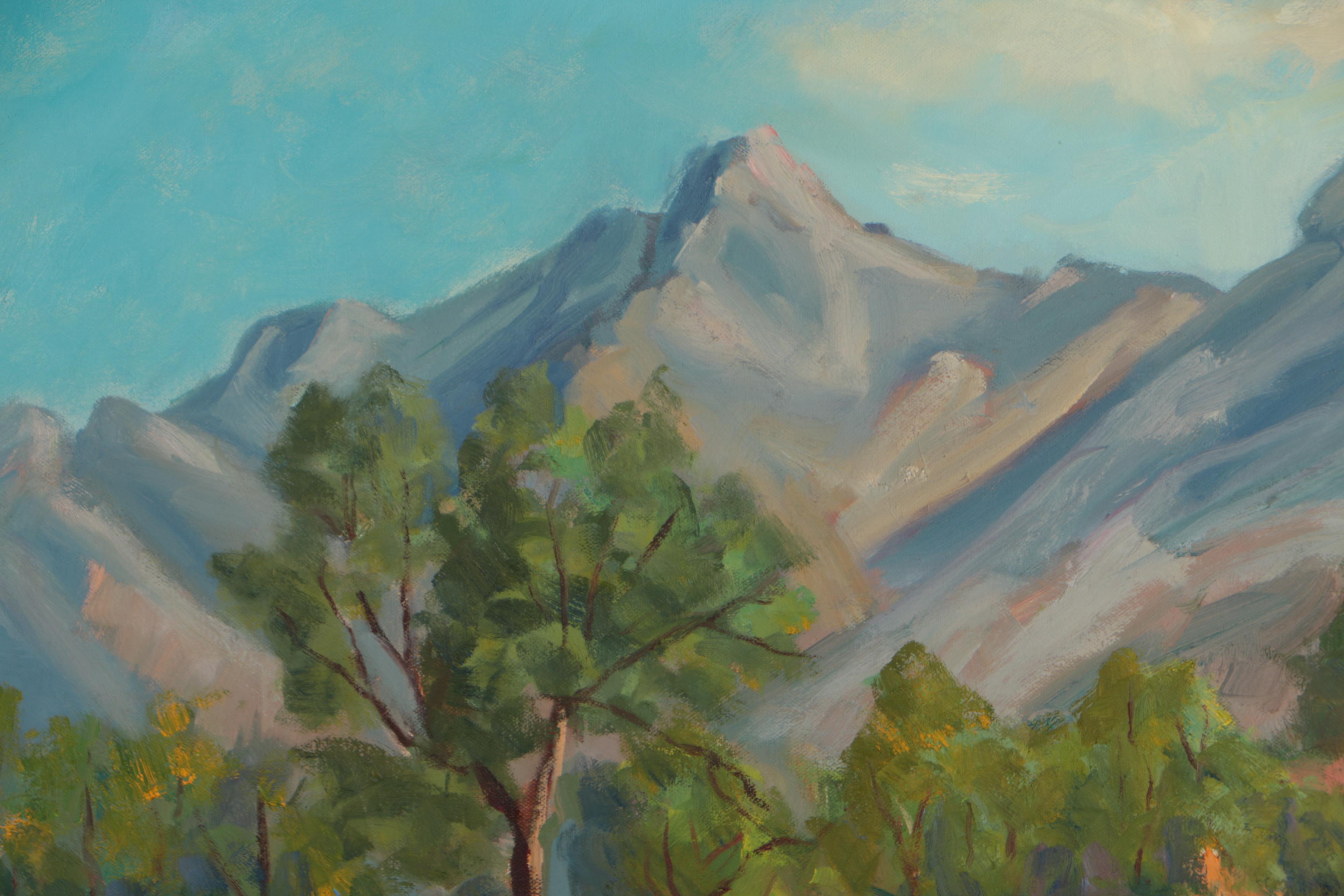 Judge Edward J. Hummer Oil Painting of Mountainous Landscape