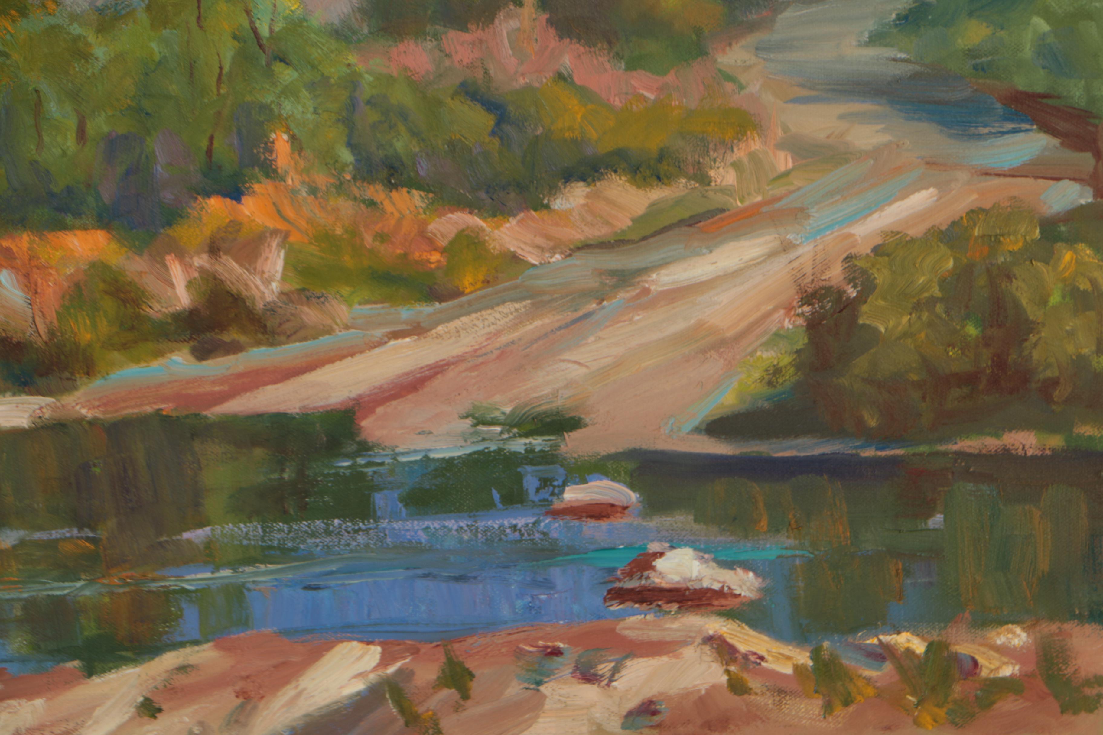 Judge Edward J. Hummer Oil Painting of Mountainous Landscape