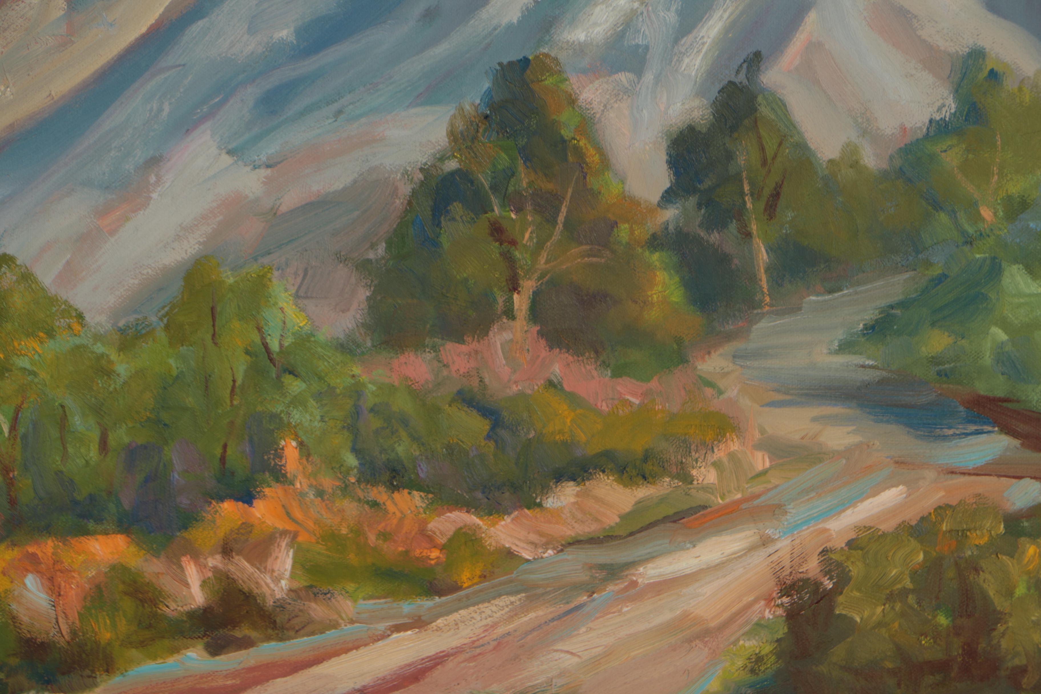 Judge Edward J. Hummer Oil Painting of Mountainous Landscape