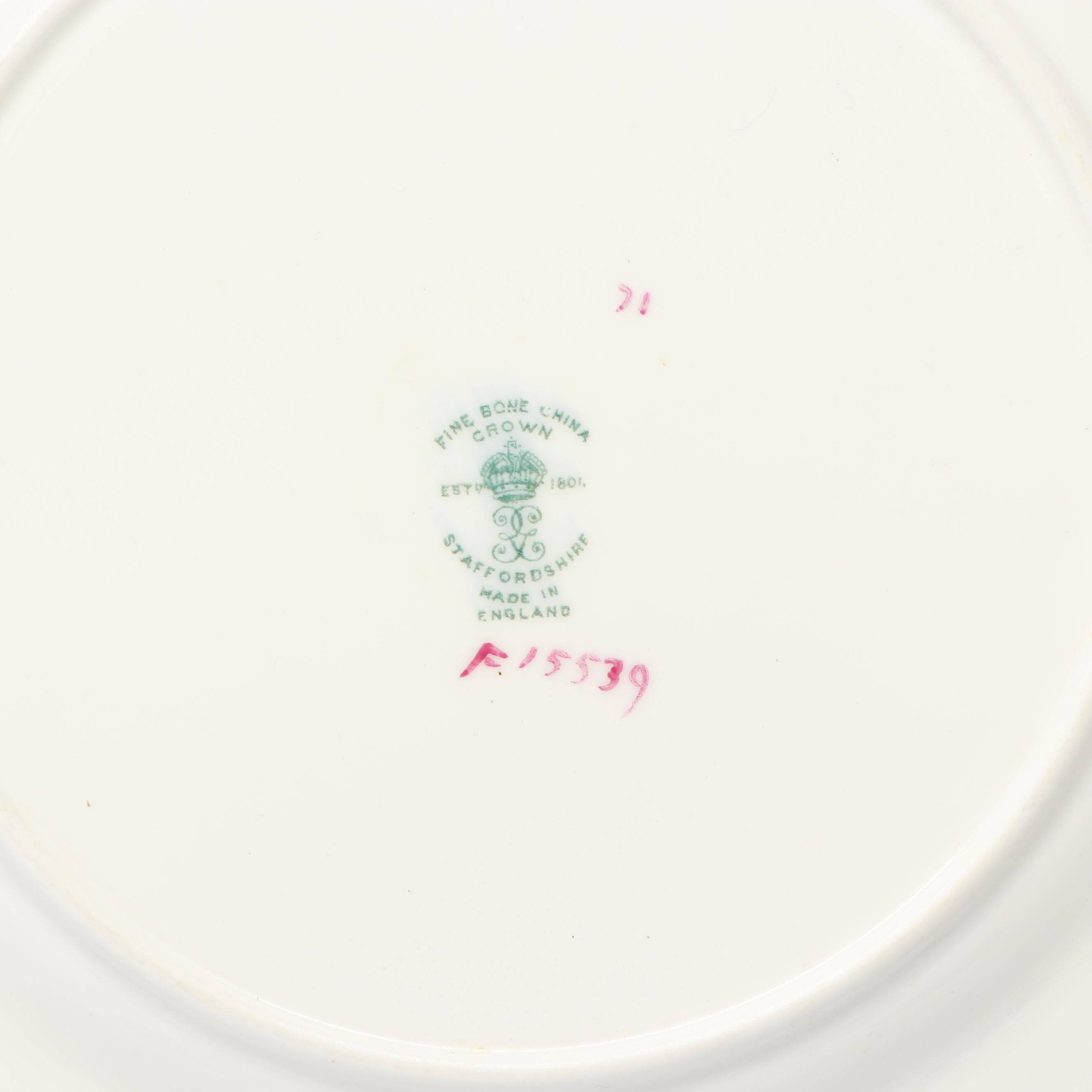 Limoges Porcelain Egg and Tiffany & Co. Boxes with Crown Staffordshire Plate