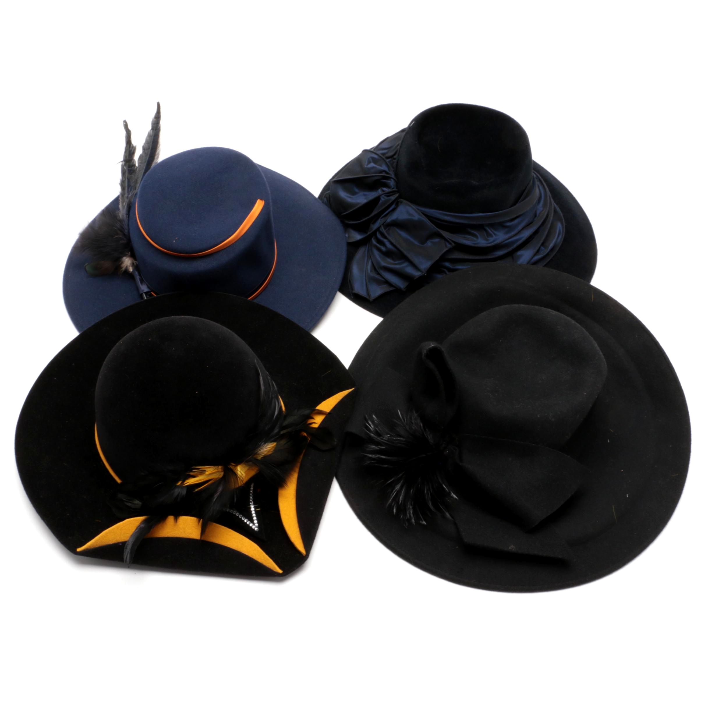 Angiolo Frasconi and Ruth Kropveld Rabbit and Wool Felt Derby Hats