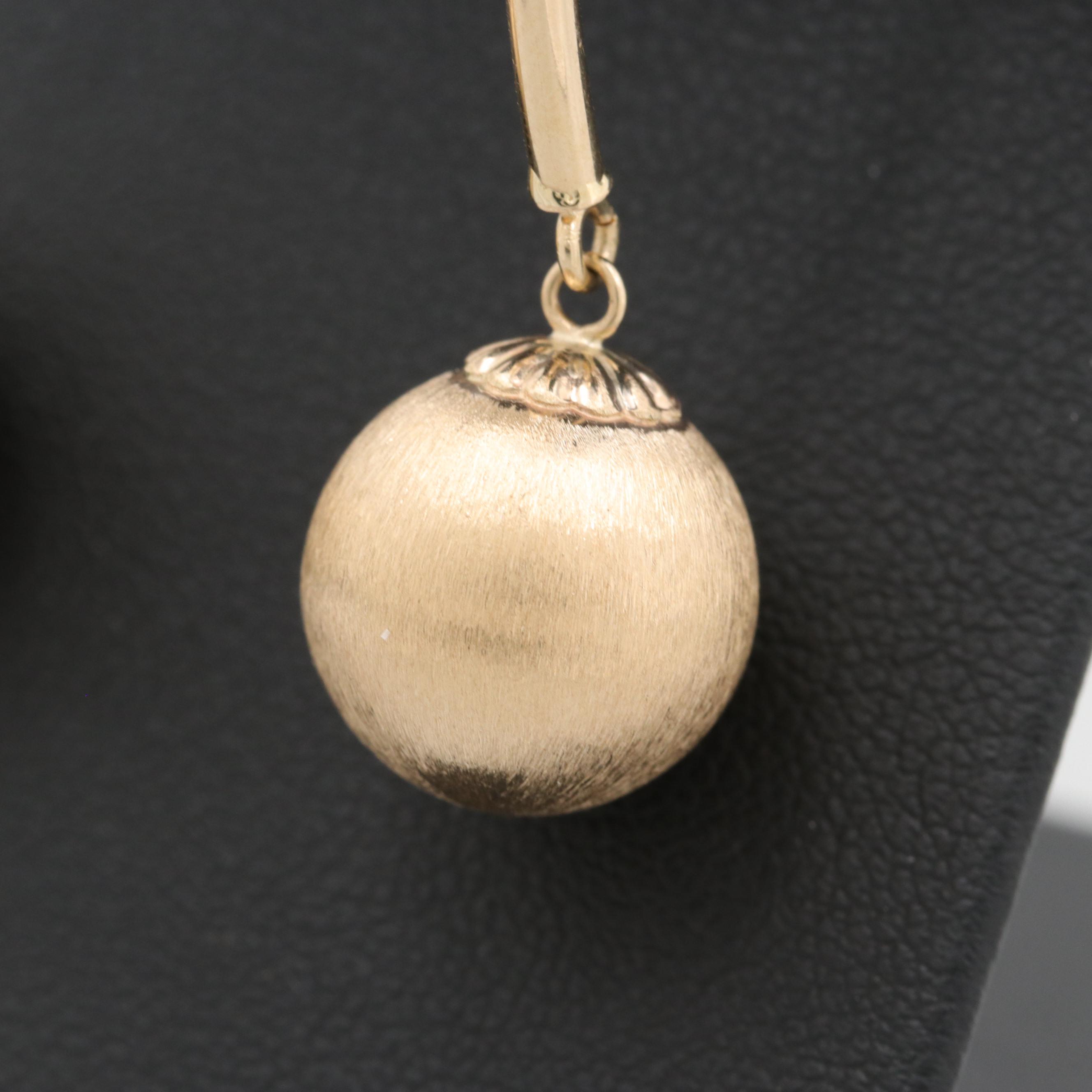 14K Yellow Gold Dangle Earrings