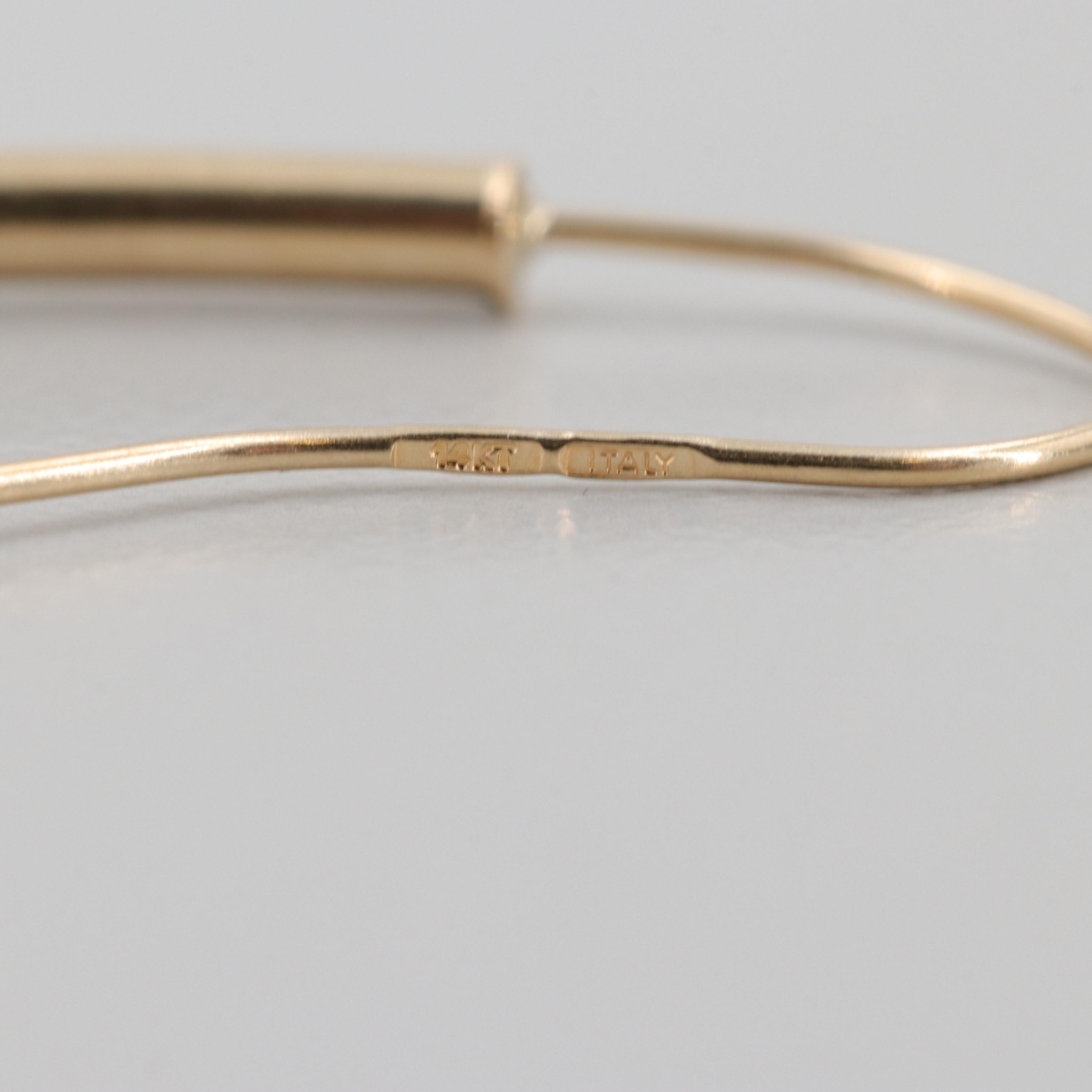 14K Yellow Gold Dangle Earrings