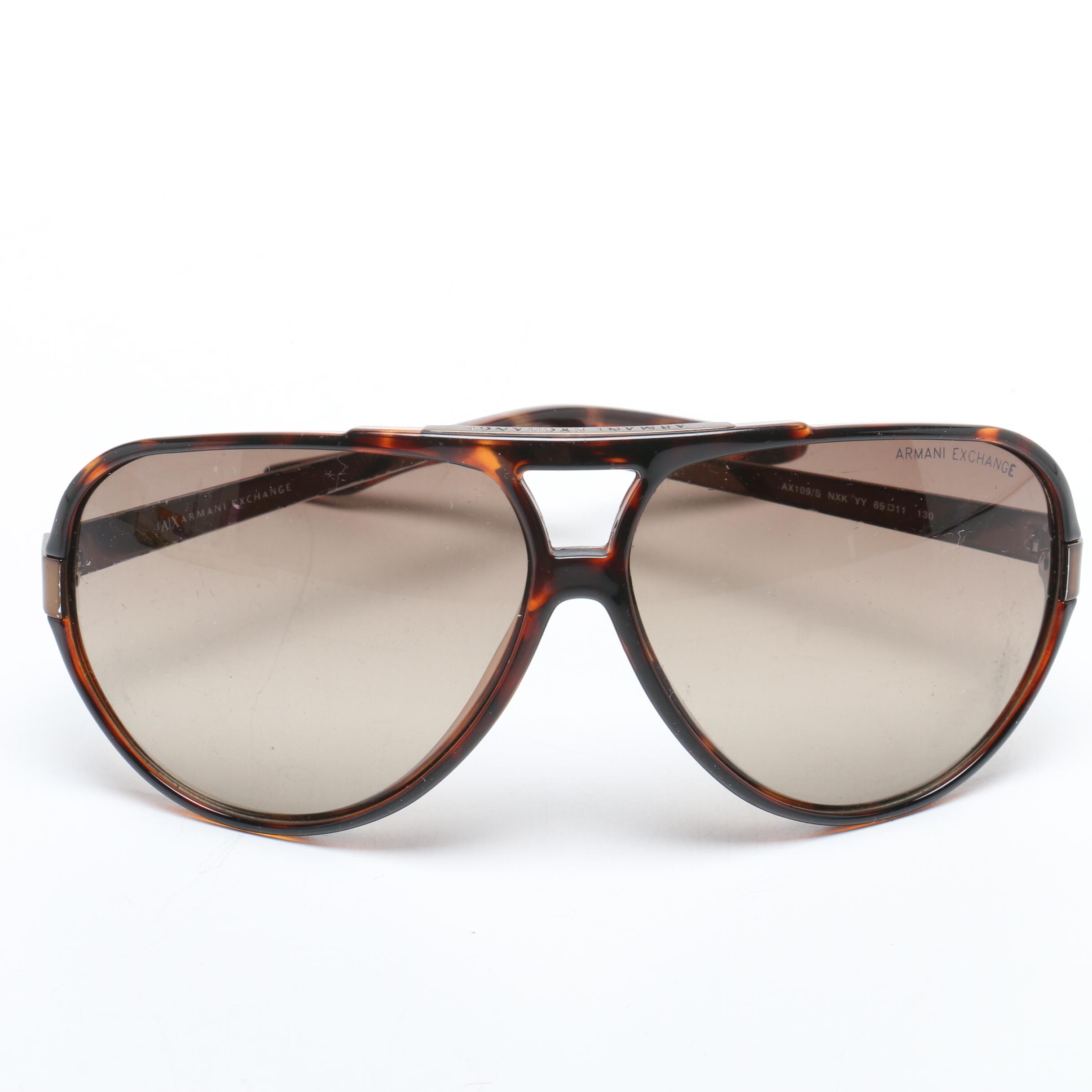 Joop Python Snakeskin and Leather Gloves and Armani Exchange Sunglasses