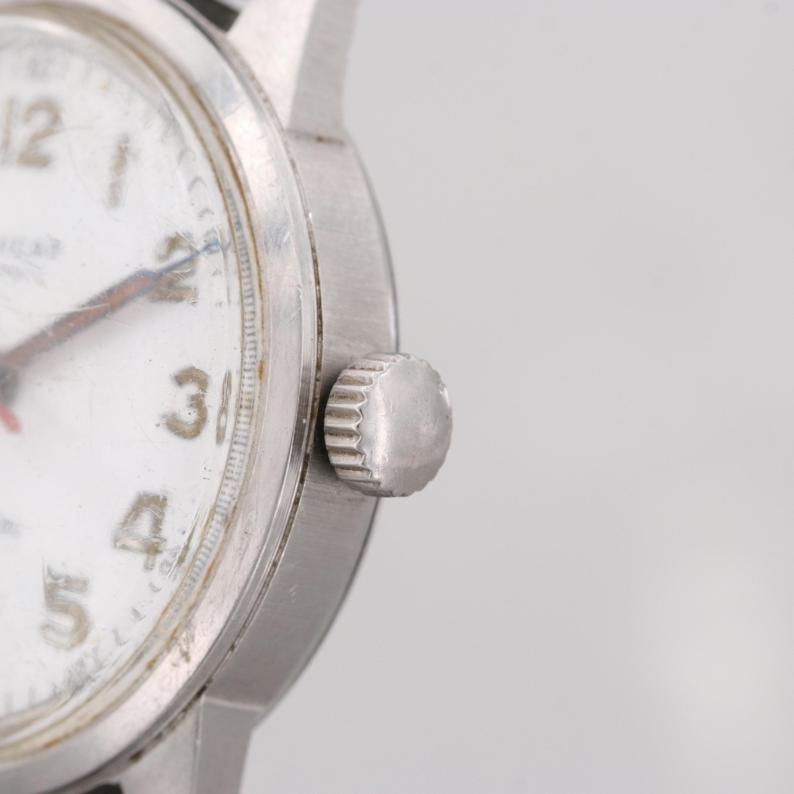 Vintage Enicar Sport Stainless Steel Stem Wind Watch