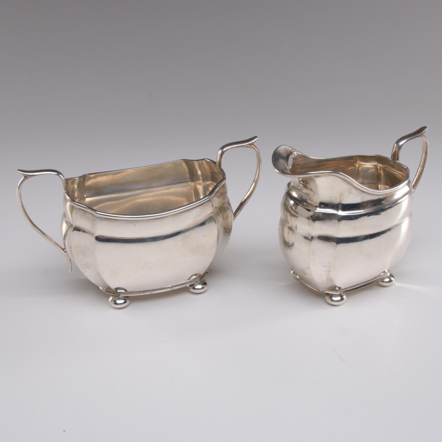 S. Blackensee & Sons Sterling Creamer and Sugar Bowl, 1930s