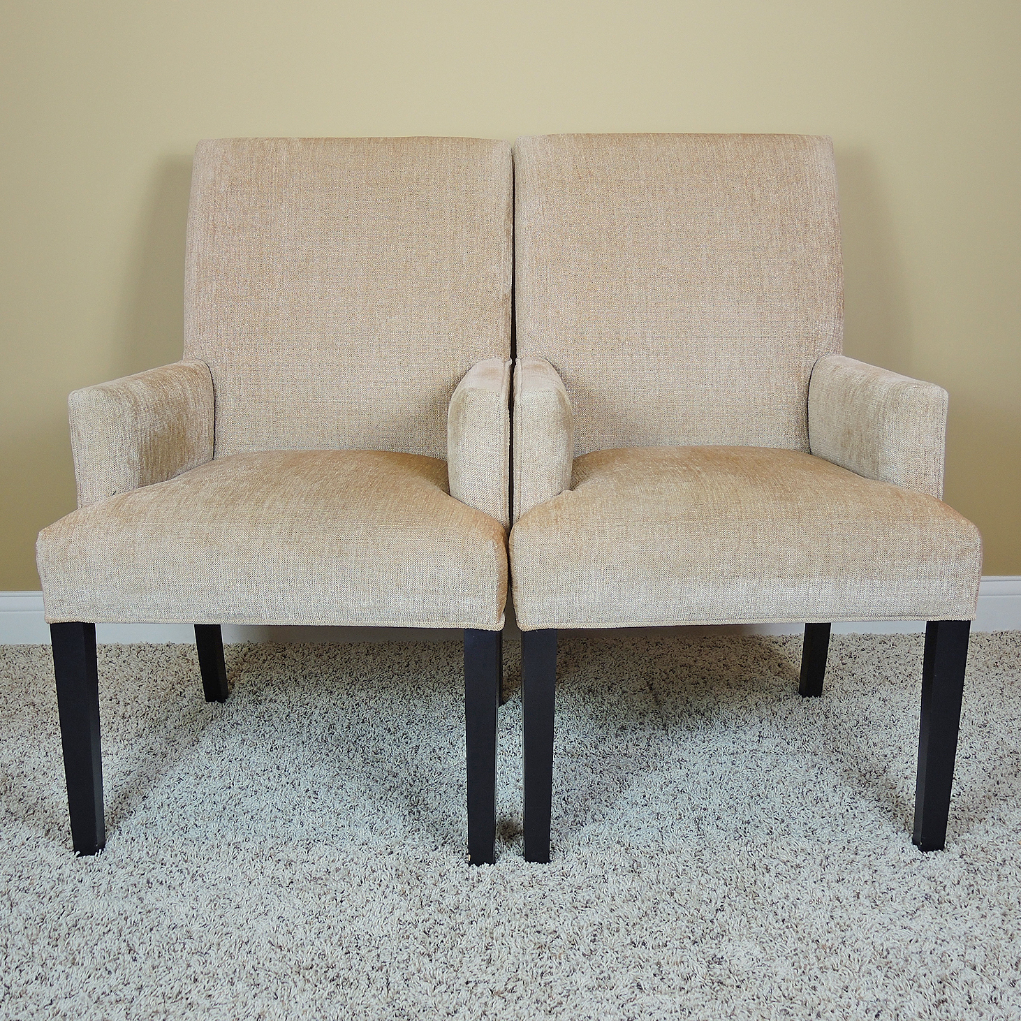 Ethan Allen Upholstered Armchairs, Contemporary