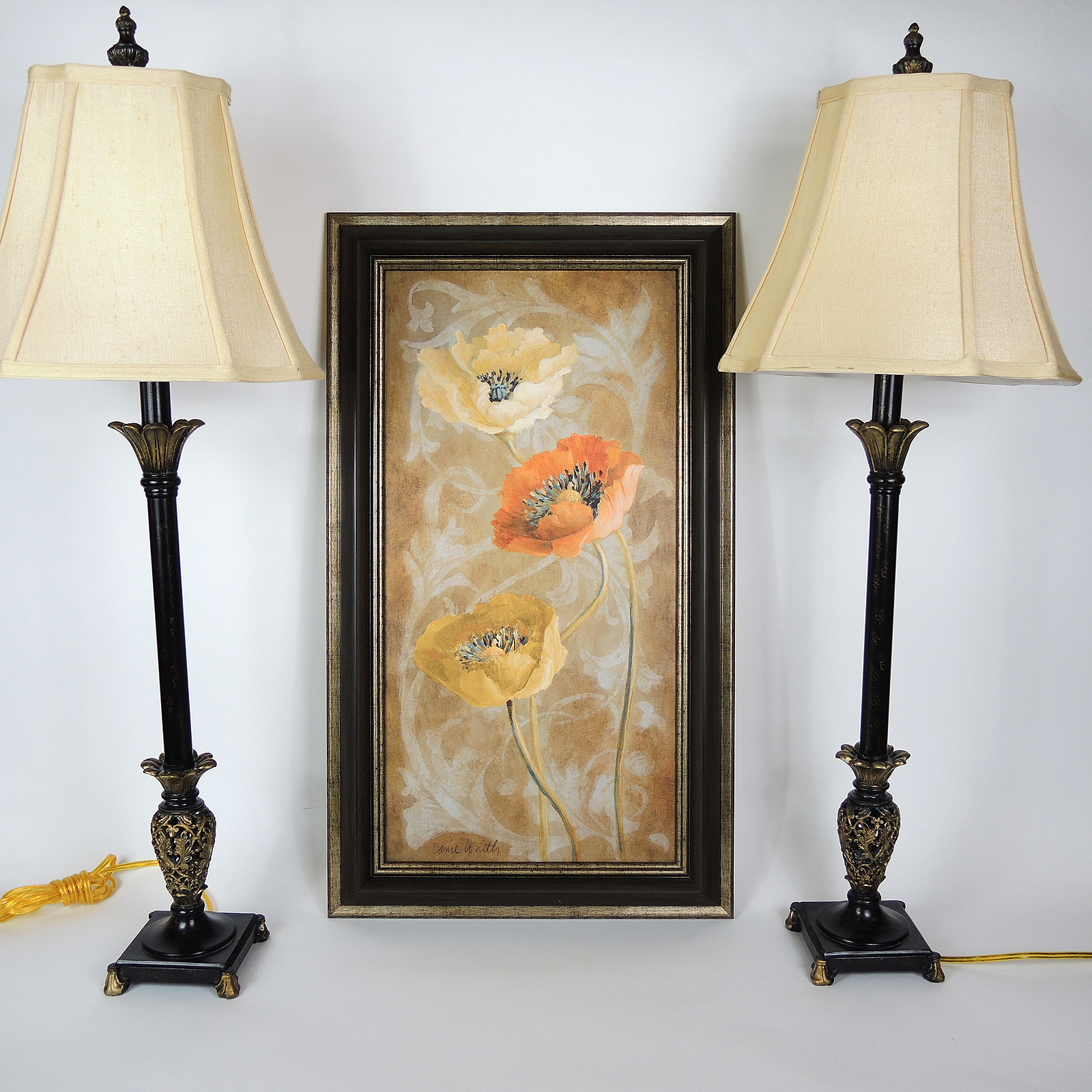 Regina Andrew Giclee Prints, Lanie Loreth Giclee Print and Candlestick Lamps