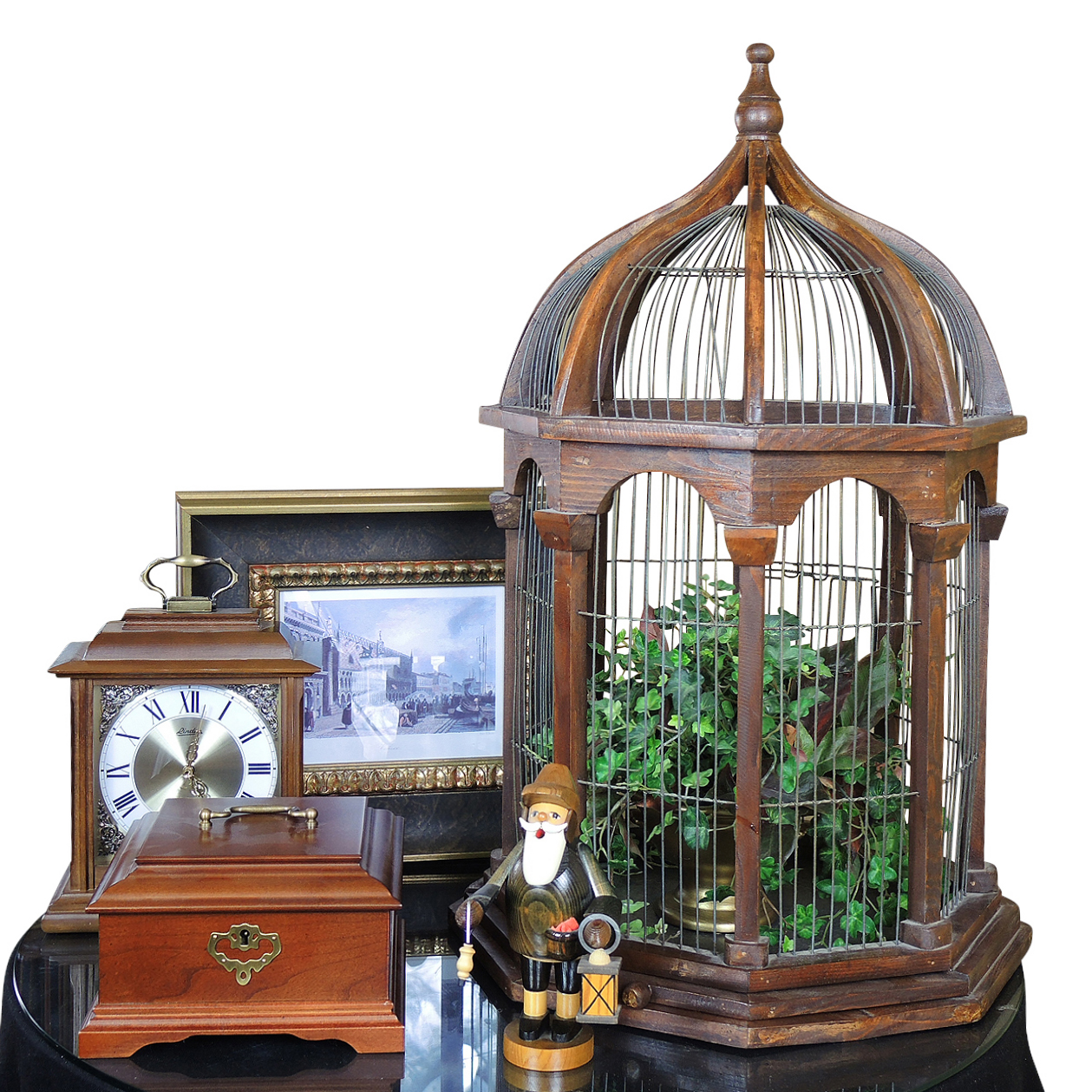 Offset Lithograph after Samuel Prout, Decorative Table Decor with Bird Cage