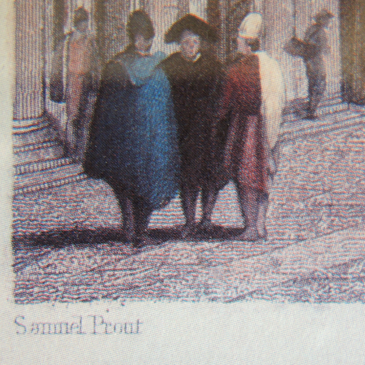 Offset Lithograph after Samuel Prout, Decorative Table Decor with Bird Cage