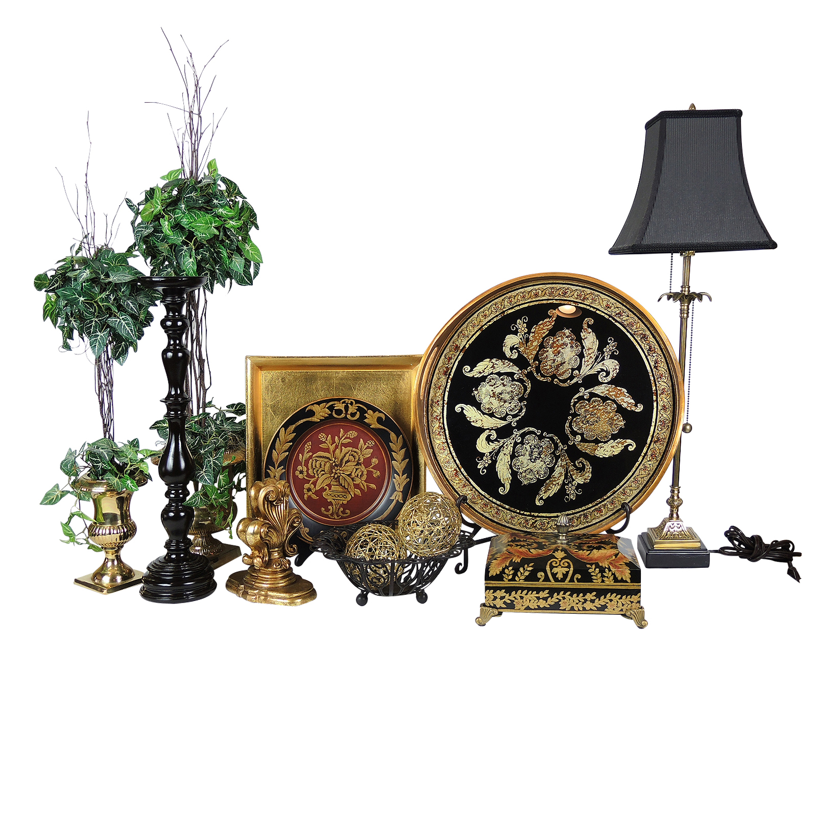Candlestick Table Lamp and Home Decor Including Silky Way and Z Gallery