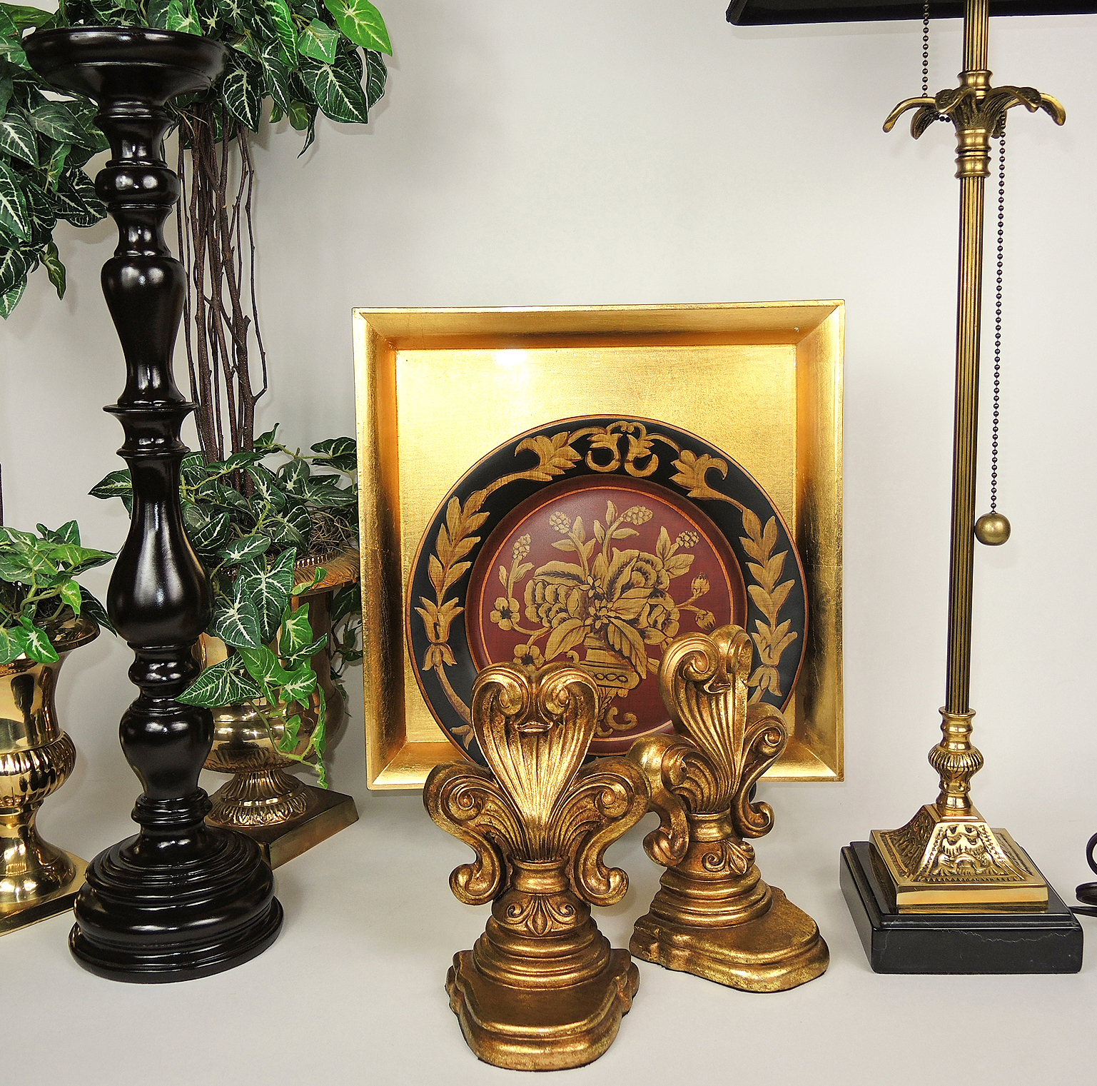 Candlestick Table Lamp and Home Decor Including Silky Way and Z Gallery