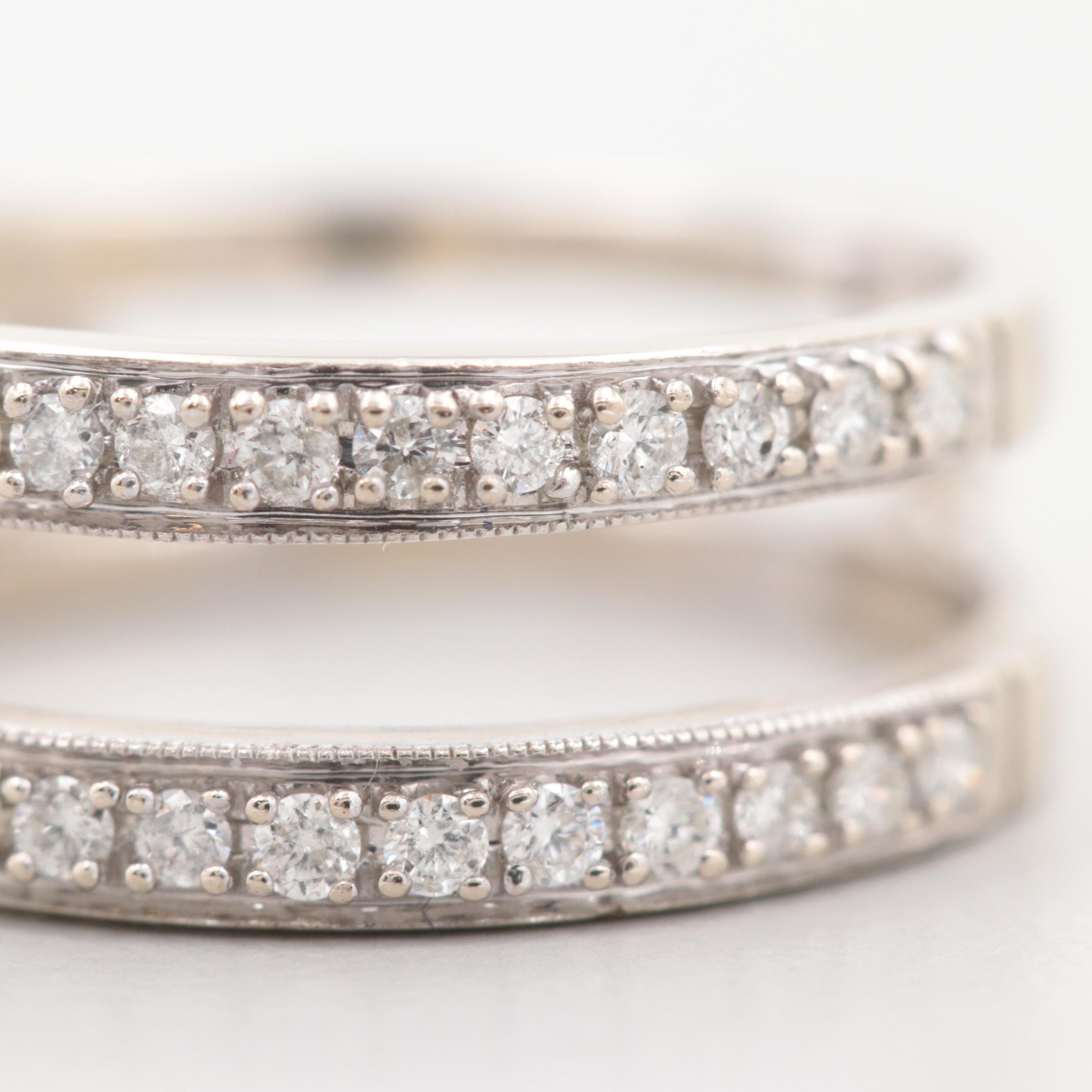 14K White Gold Keeper Ring