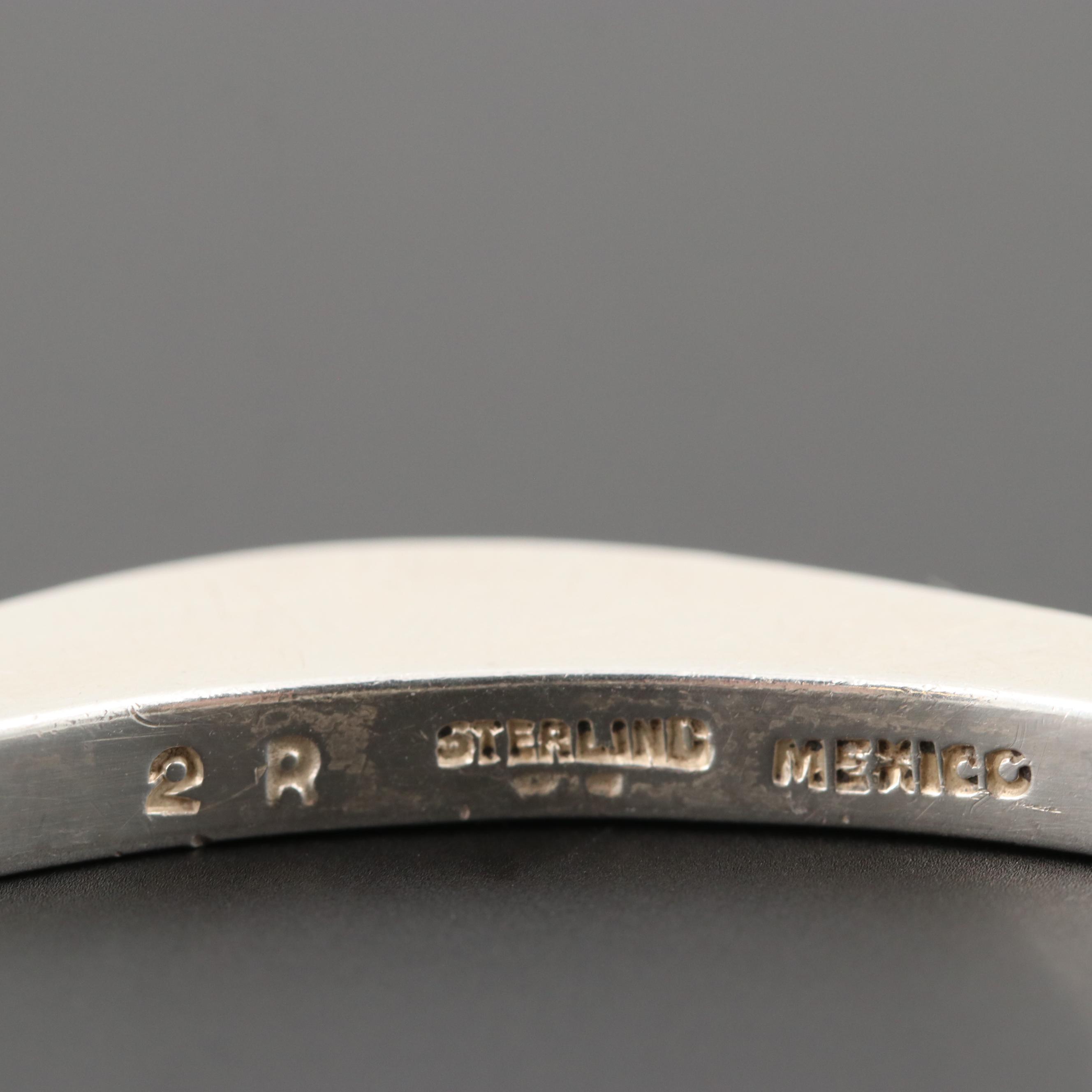 Taxco Sterling Silver Bangle Bracelet