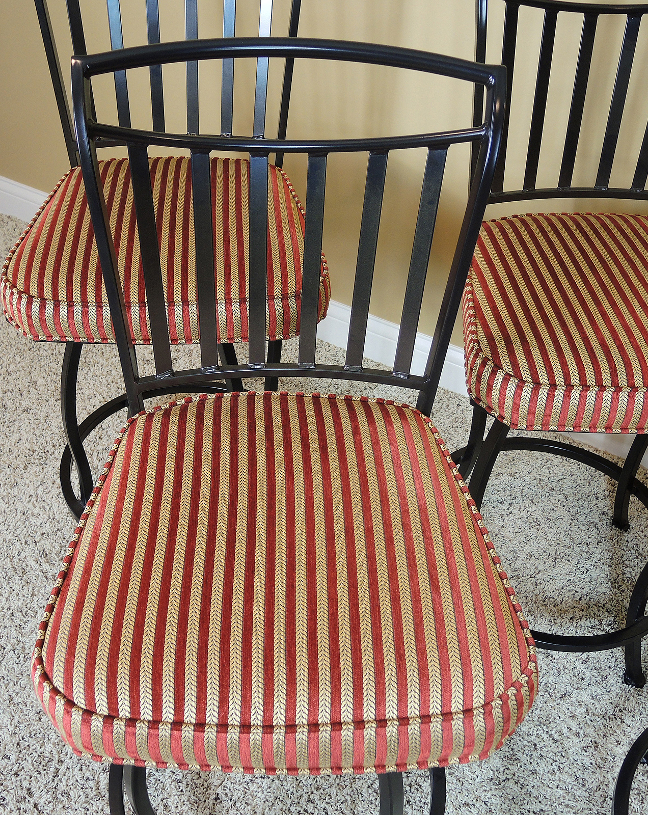 Metal Framed Counter Stools, Contemporary